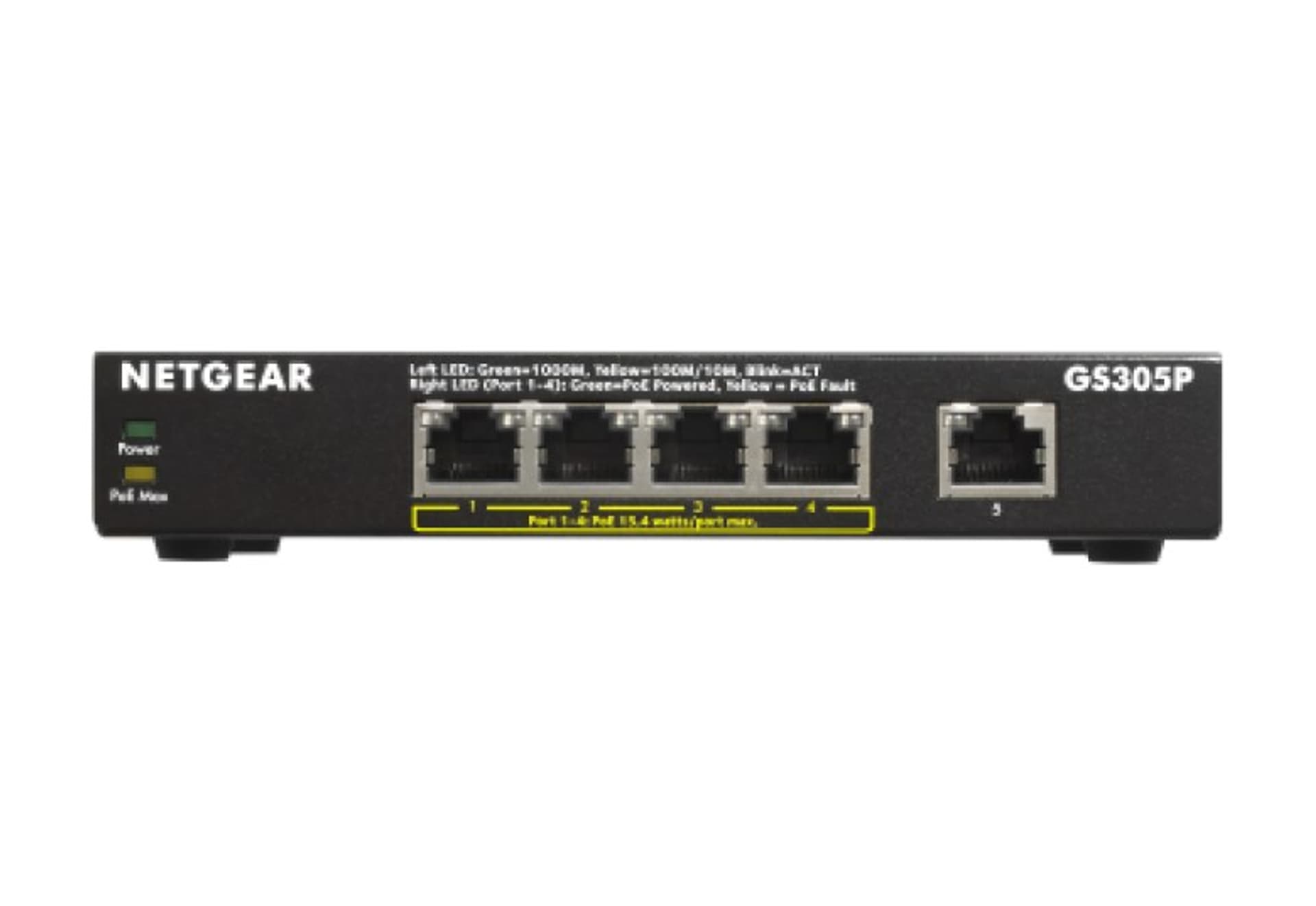 

Netgear GS305P-200PES 5PT GE UNMANAGED SWCH W/ POE+