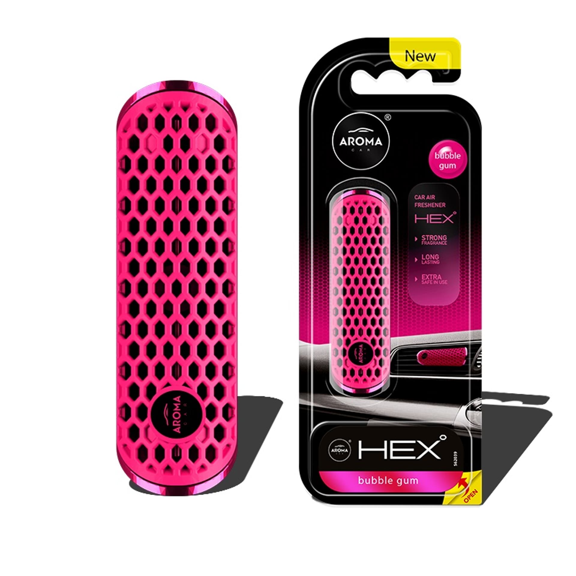 

Odświeżacz powietrza aroma fancy shapes polymer hex bubble gum
