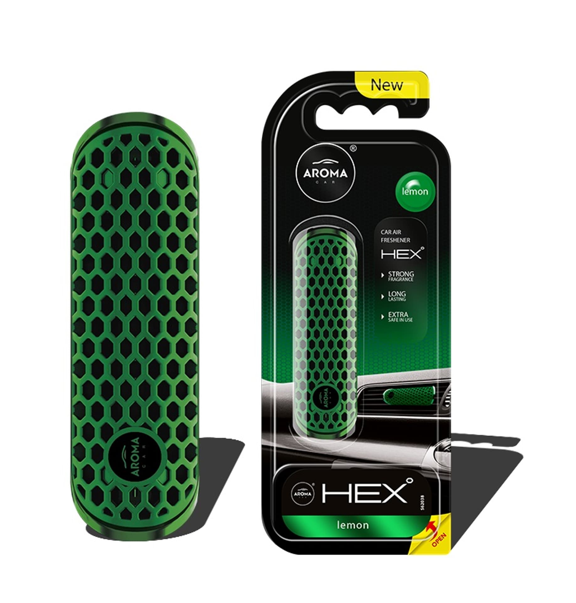 

Odświeżacz powietrza aroma fancy shapes polymer hex lemon