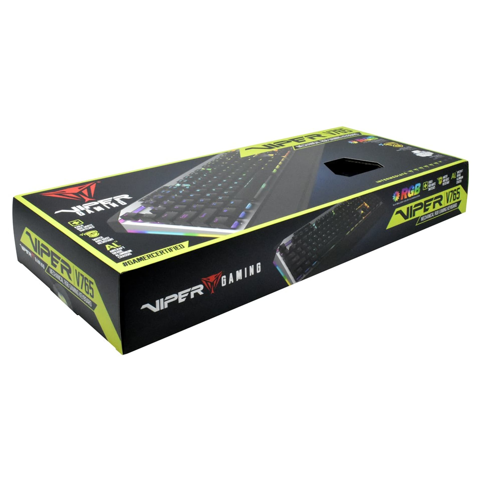 

Klawiatura mechaniczna Patriot Memory V765 RGB PV765MBWUXMGM (USB 2.0; kolor srebrny)