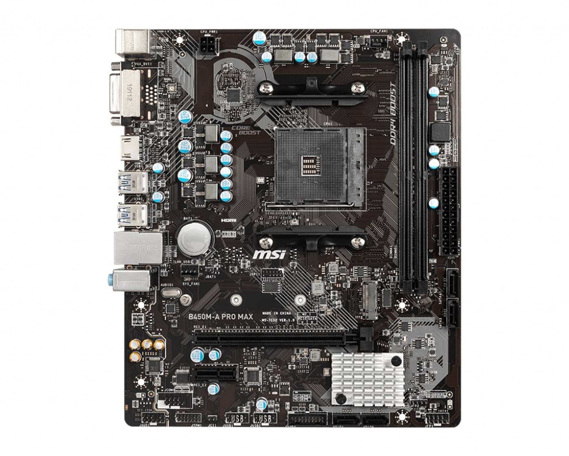 

Płyta główna MSI B450M-A PRO MAX (AM4; 2x DDR4 DIMM; Mini ATX)