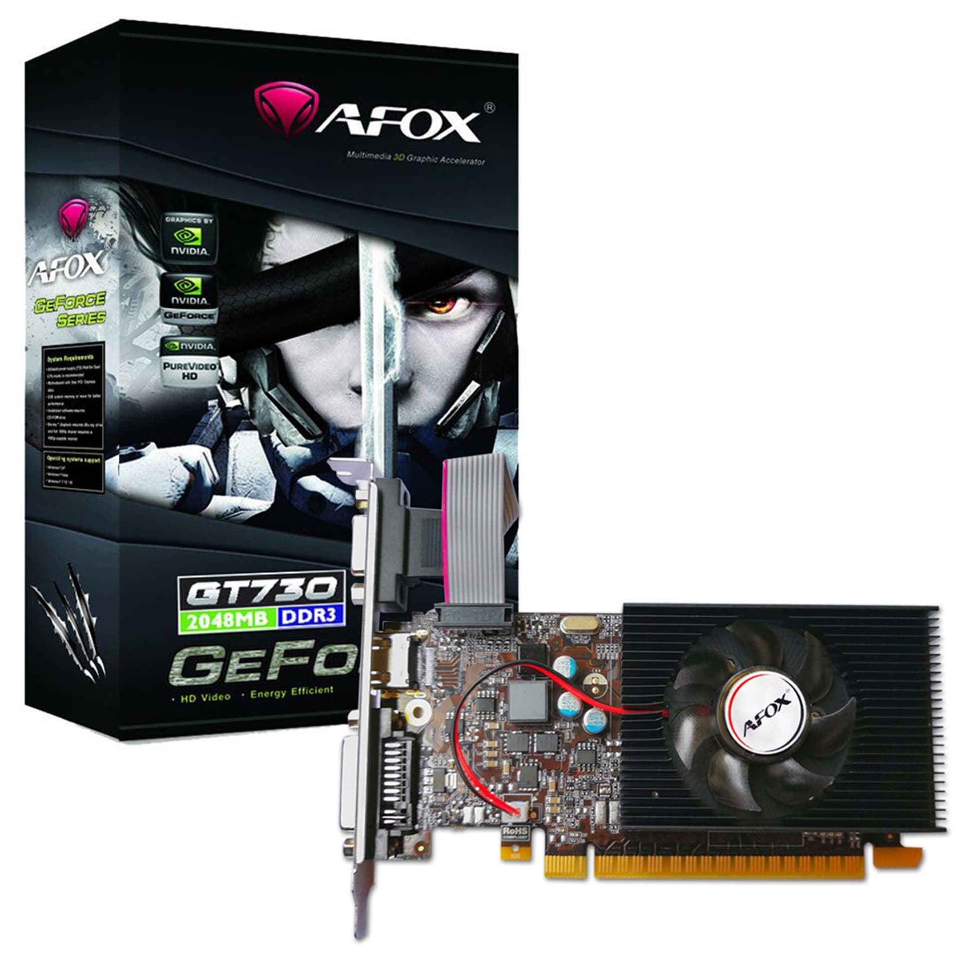 

Karta graficzna AFOX Geforce GT730 2 GB DDR3 AF730-2048D3L6