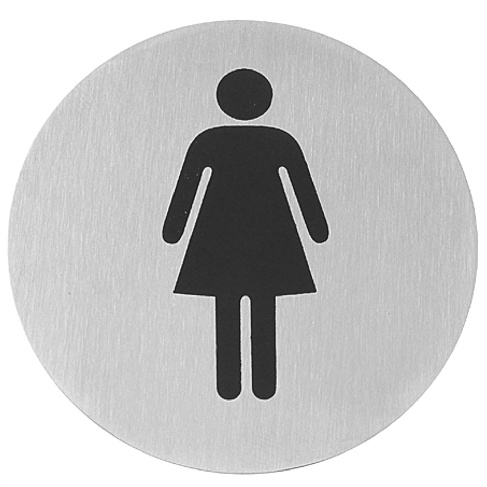 

Tabliczka informacyjna samoprzylepna na drzwi WC WOMEN stal nierdzewna śr. 75mm - Hendi 663615