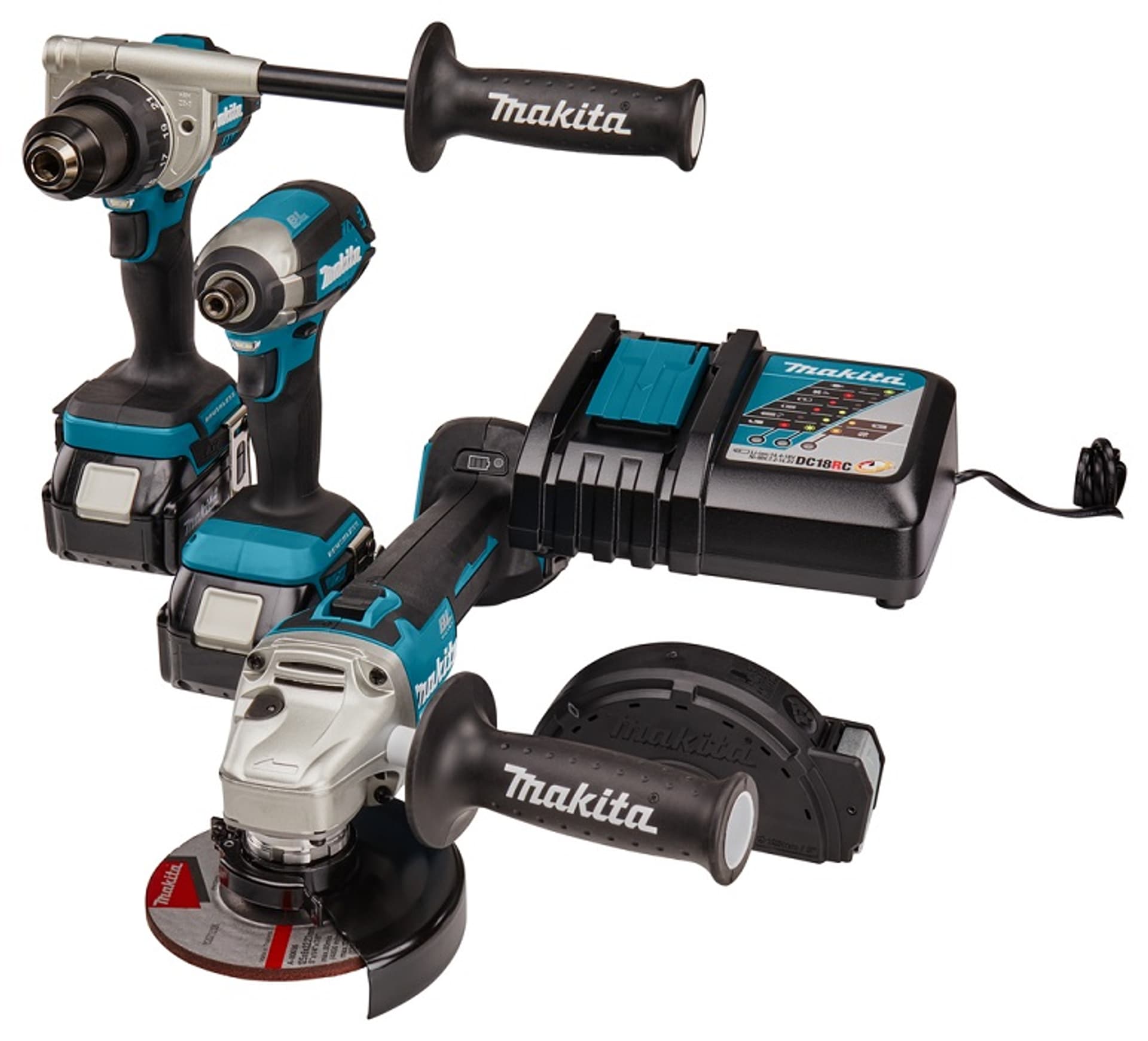 

ZESTAW COMBO 18V DDF486+DTD153+DGA504 2*5.0AH