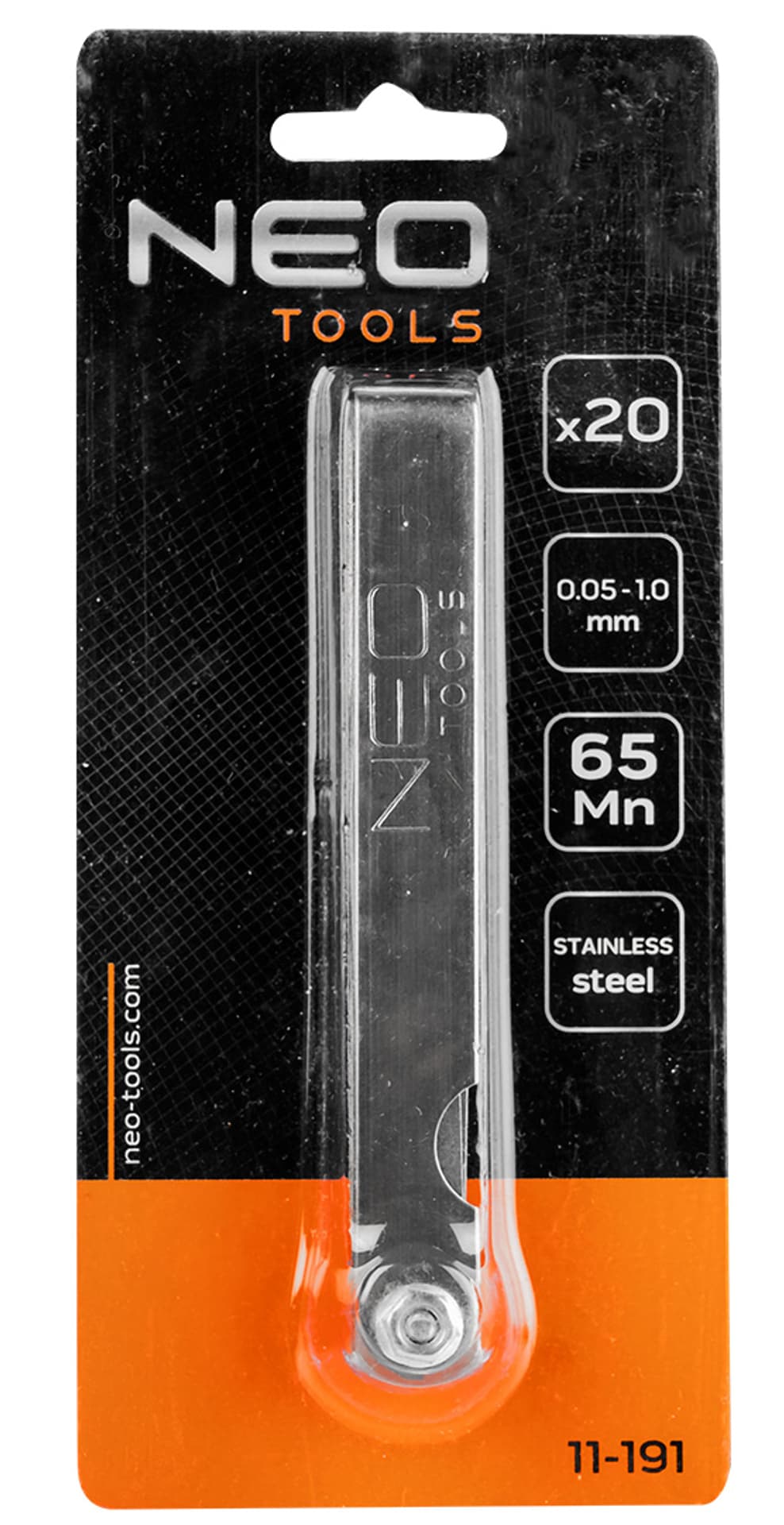 

Szczelinomierz 20 listków (0.05 - 1.0 mm) 65MN/stal nierdzewna, 0.05 - 1.0 mm) 65mn/stal nierdzewn
