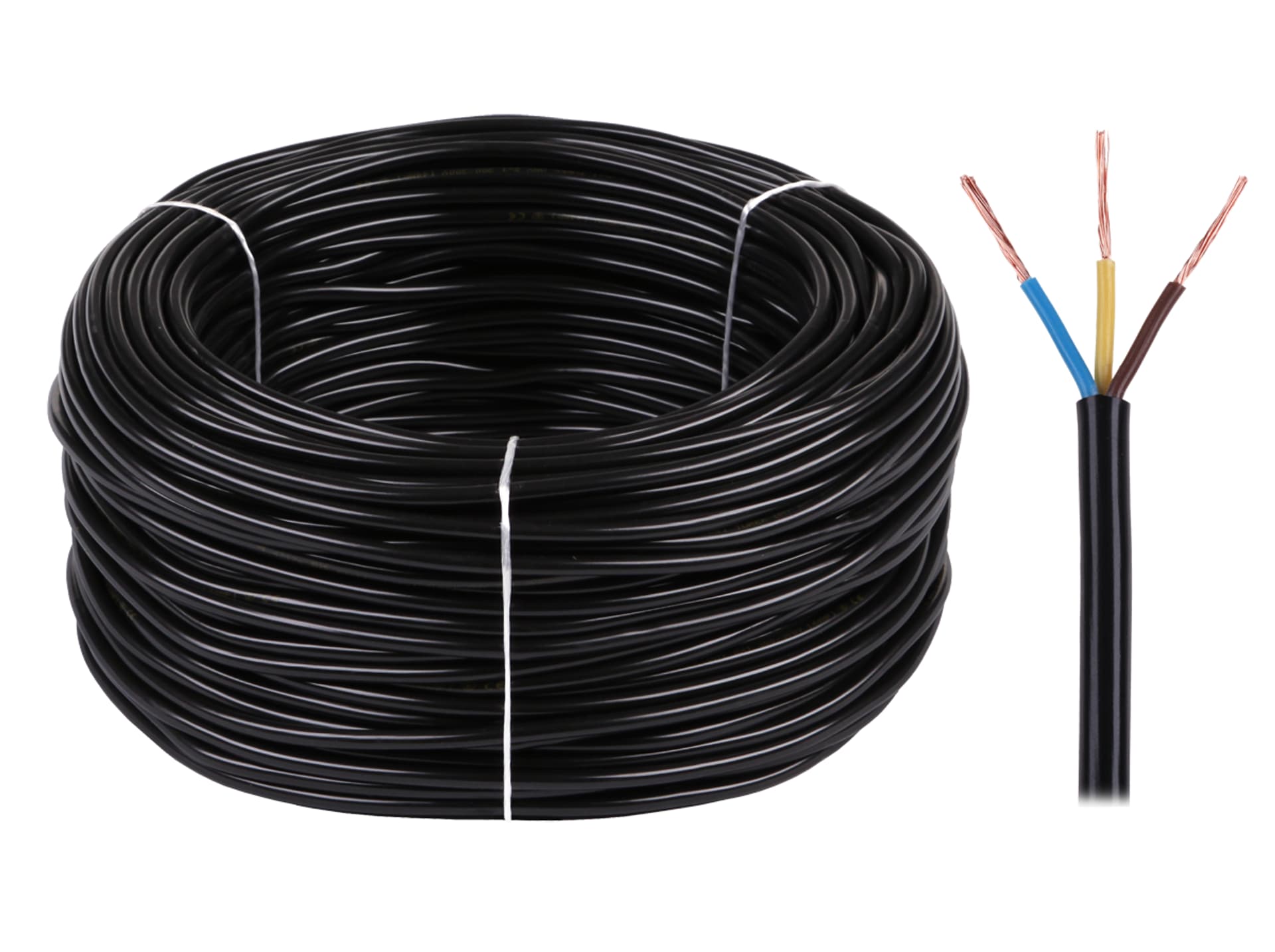 

Kabel elektryczny OMY 3x0,75 300/300V czarny