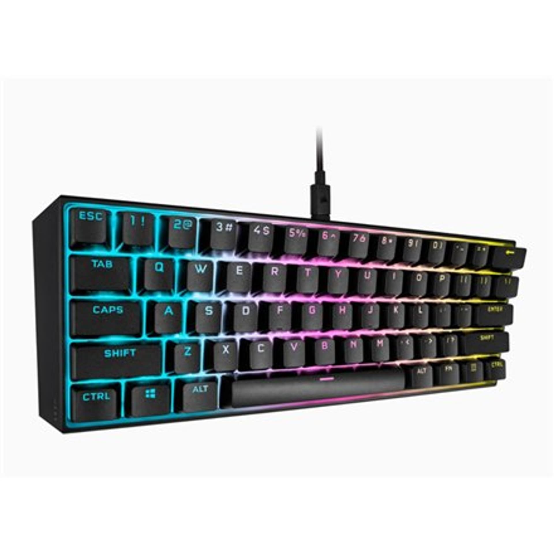 

Corsair Mini Mechanical Gaming Keyboard K65 RGB RGB LED light, US, Wired, Black, Speed Switch