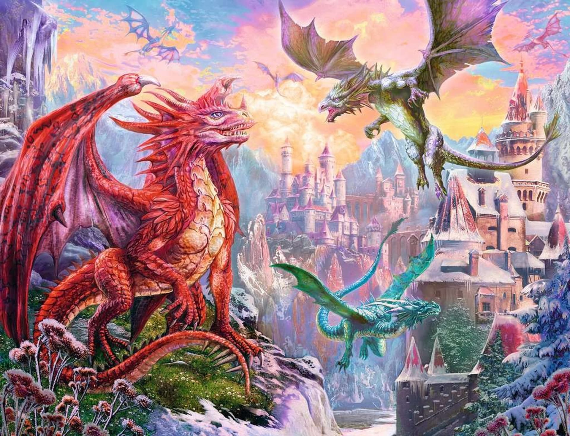 

Puzzle 2000 elementów Smoki
