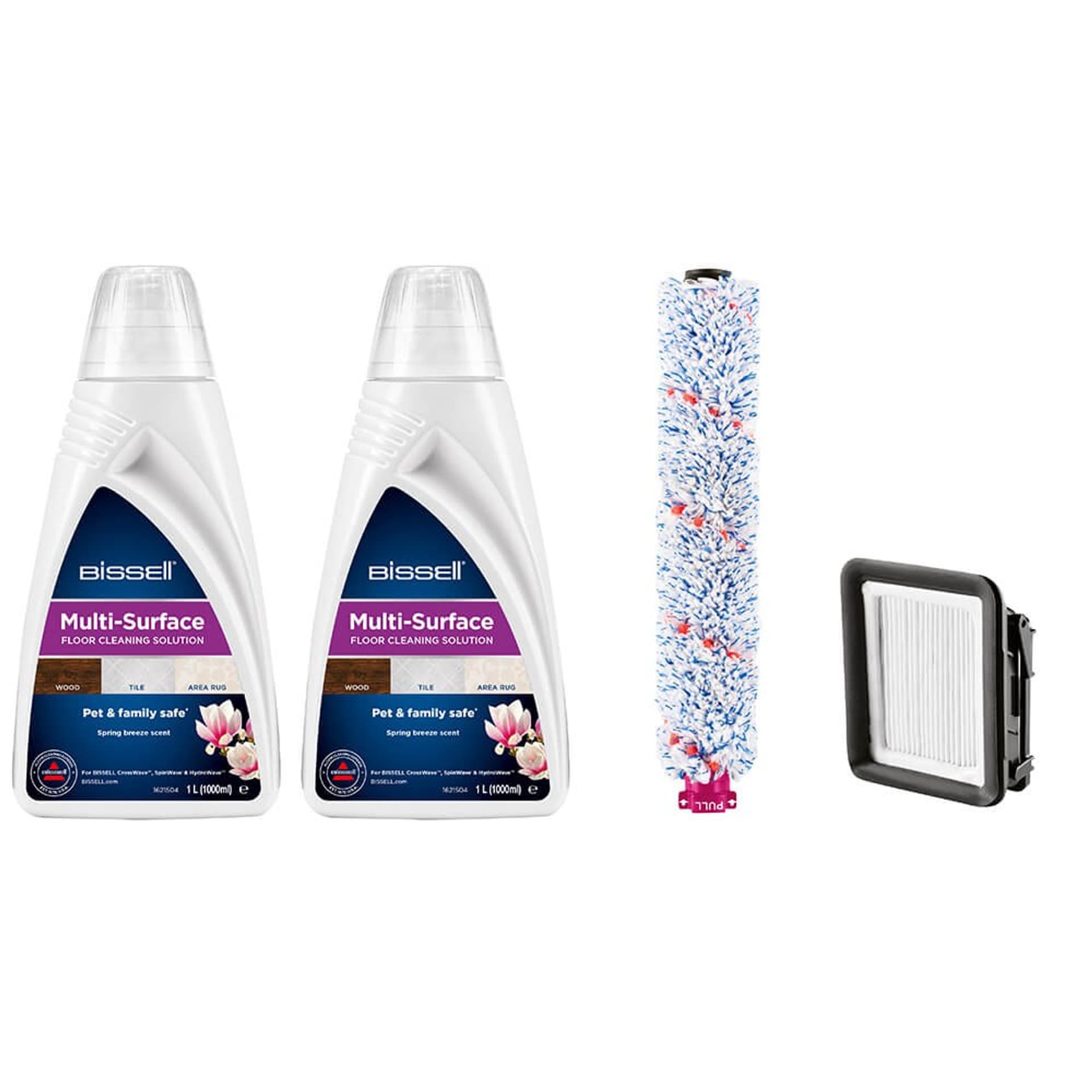 

Bissell Cleaning Pack MultiSurface (2xDetergents+Brushroll+Filter)