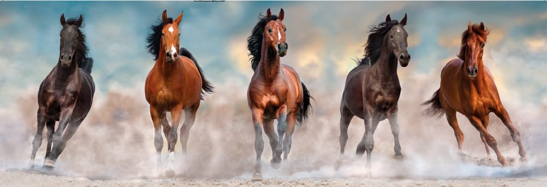 

Puzzle 1000 elementów Panorama Horses