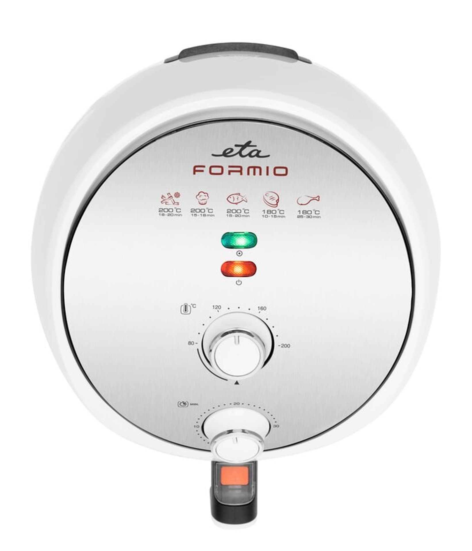 

ETA Air Fryer ETA217290000 Formio Moc 1500 W, Pojemność 3,5 L, Technologia gorącego powietrza, Biały