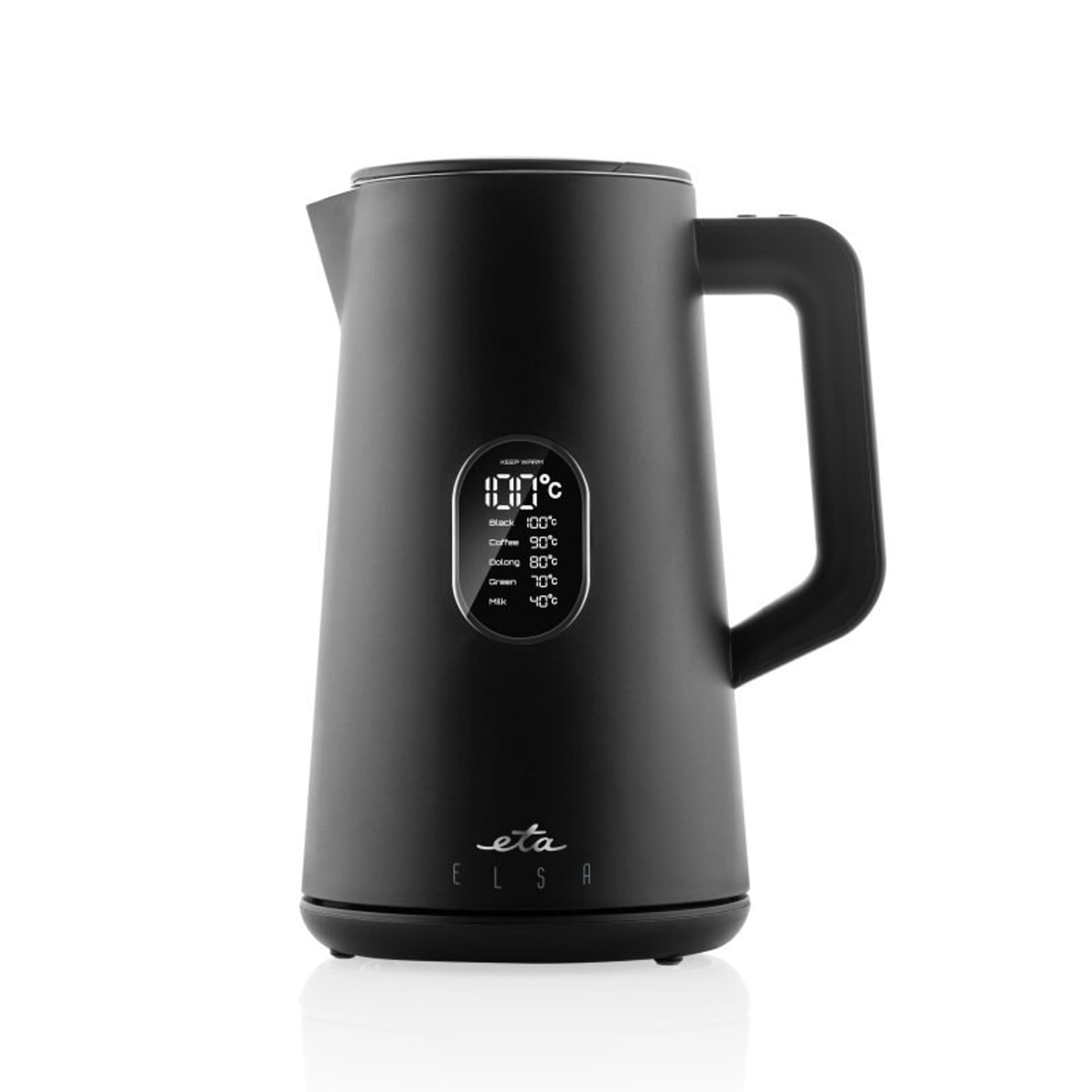 

ETA Kettle Elsa ETA559790000 Electric, 1800 W, 1.5 L, Stainless steel, 360 rotational base, Black