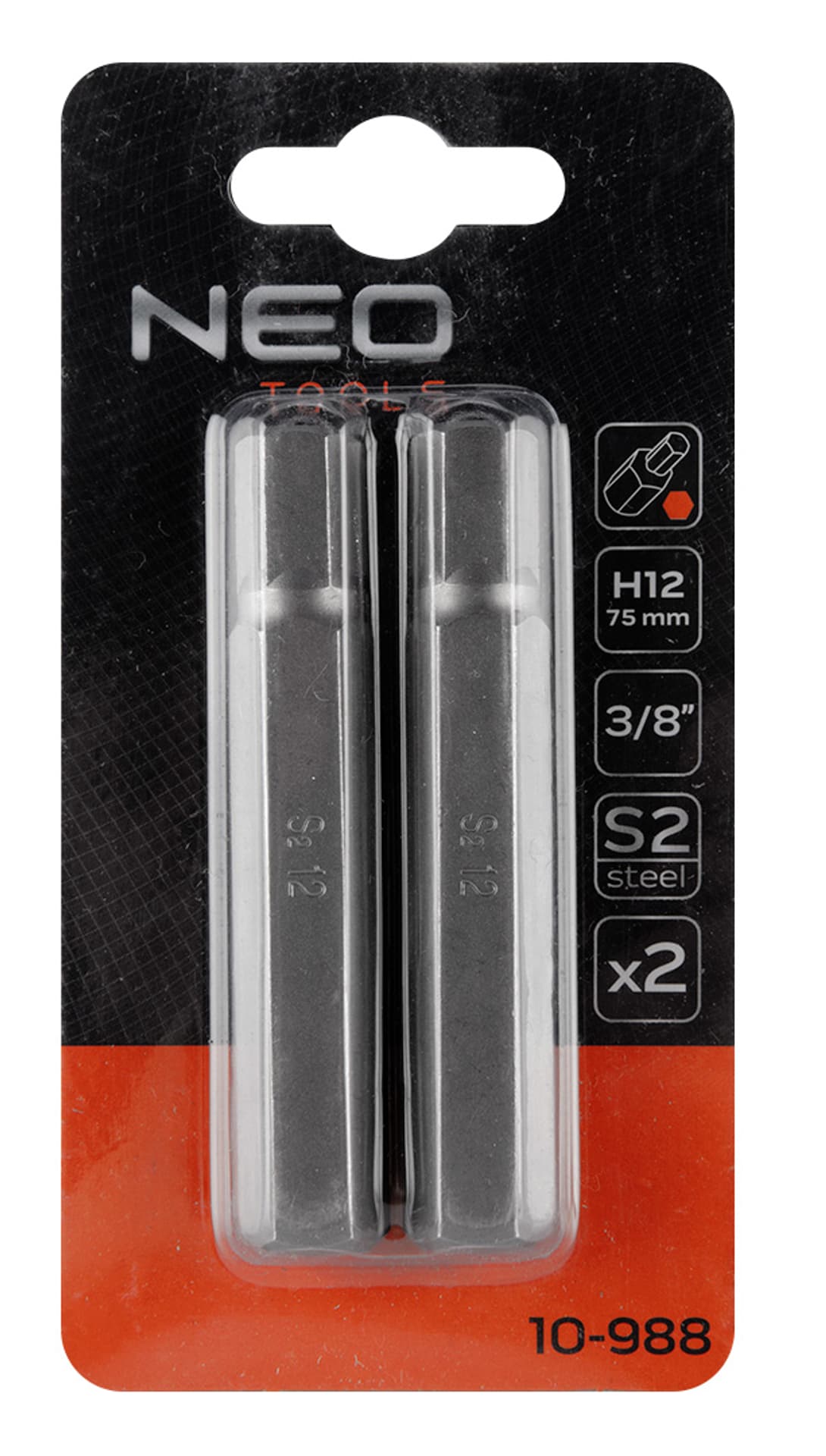 

Końcówka HEX 12 x 75 mm, S2 x 2 szt.