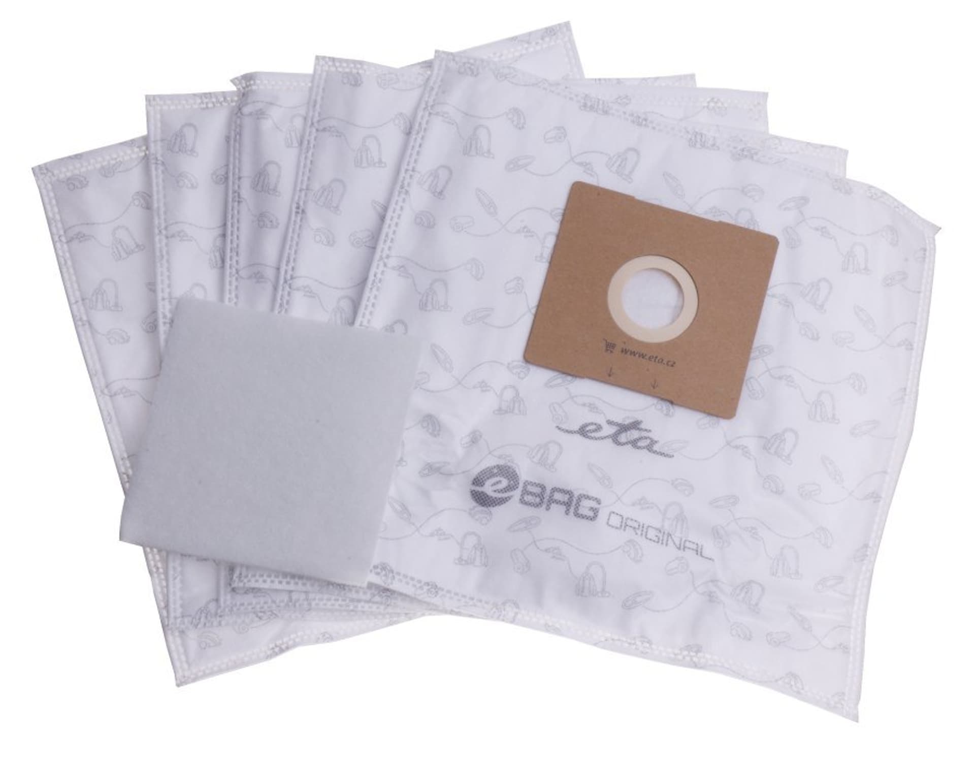 

ETA Vacuum cleaner bags Original ETA960068000 Accessory Set, 5 + microfilter 155x145 mm pc(s), Suitable for all ETA, Gallet bagg, S)/suitable for all eta/gallet bag