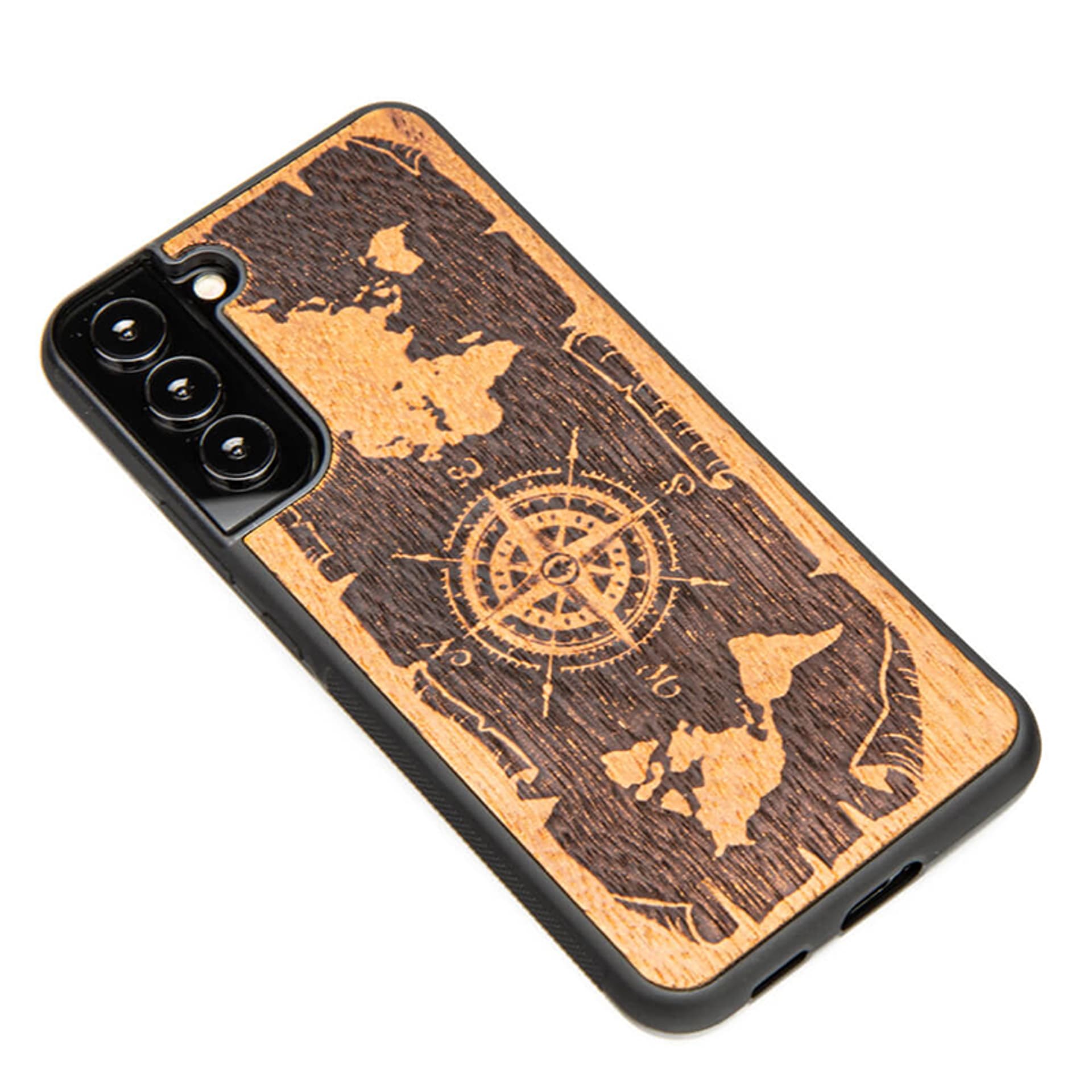 

Bewood Róża Wiatrów Merbau – Etui do Samsung Galaxy S22 Plus