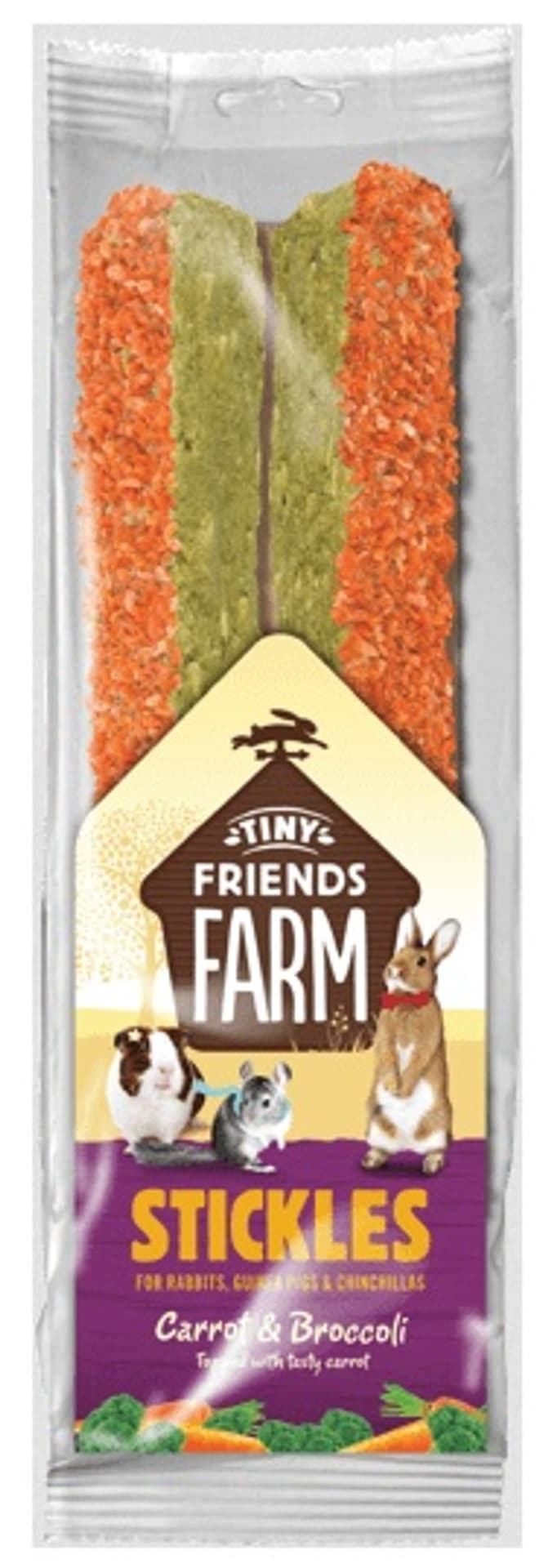 

Supreme Petfoods Tiny Friends Farm Stickles Carrot & Broccoli 100g