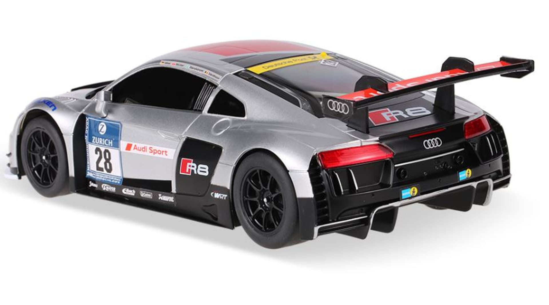 

Audi R8 LMS 1:18 RTR (zasilanie na baterie AA) - srebrny, Zasilanie na baterie aa) - srebrn