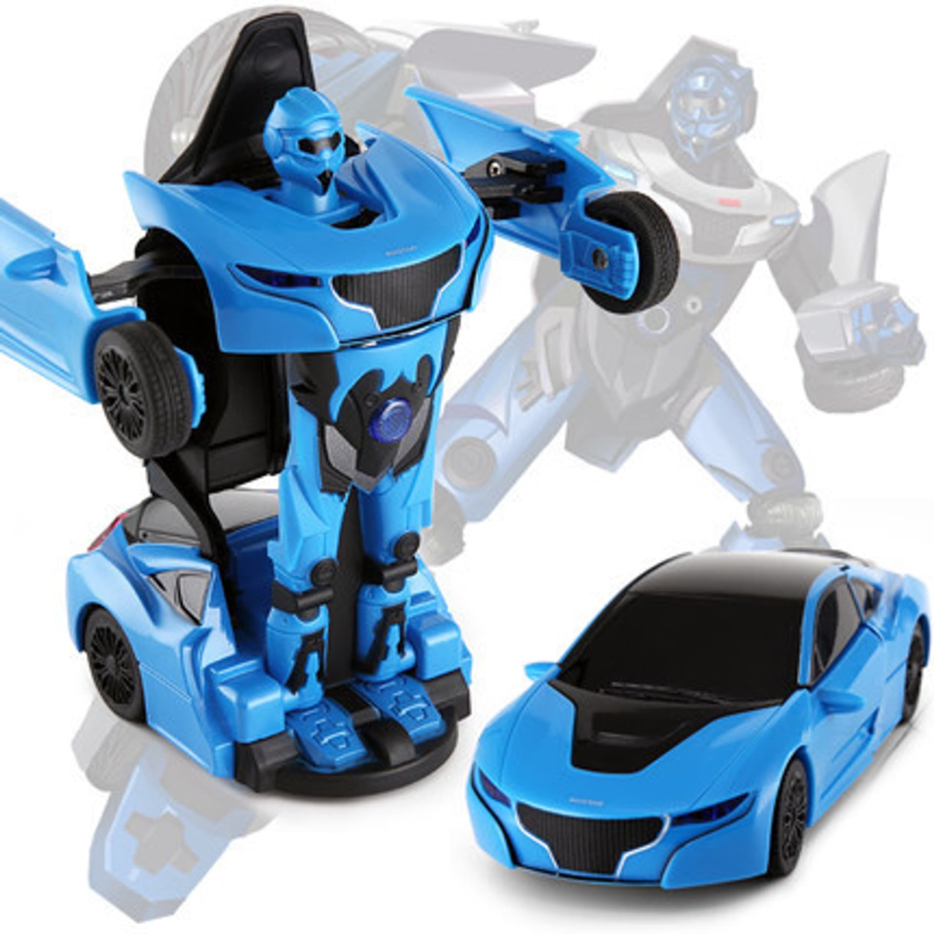 

Mini transformer Die Cast 1:32 RTR (zasilanie na baterie) - niebieski, Zasilanie na baterie) - niebiesk