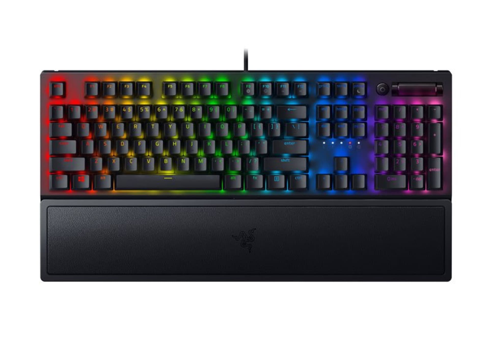 

Razer BlackWidow V3 Mechanical Gaming Keyboard, oświetlenie LED RGB, US, przewodowa, czarna