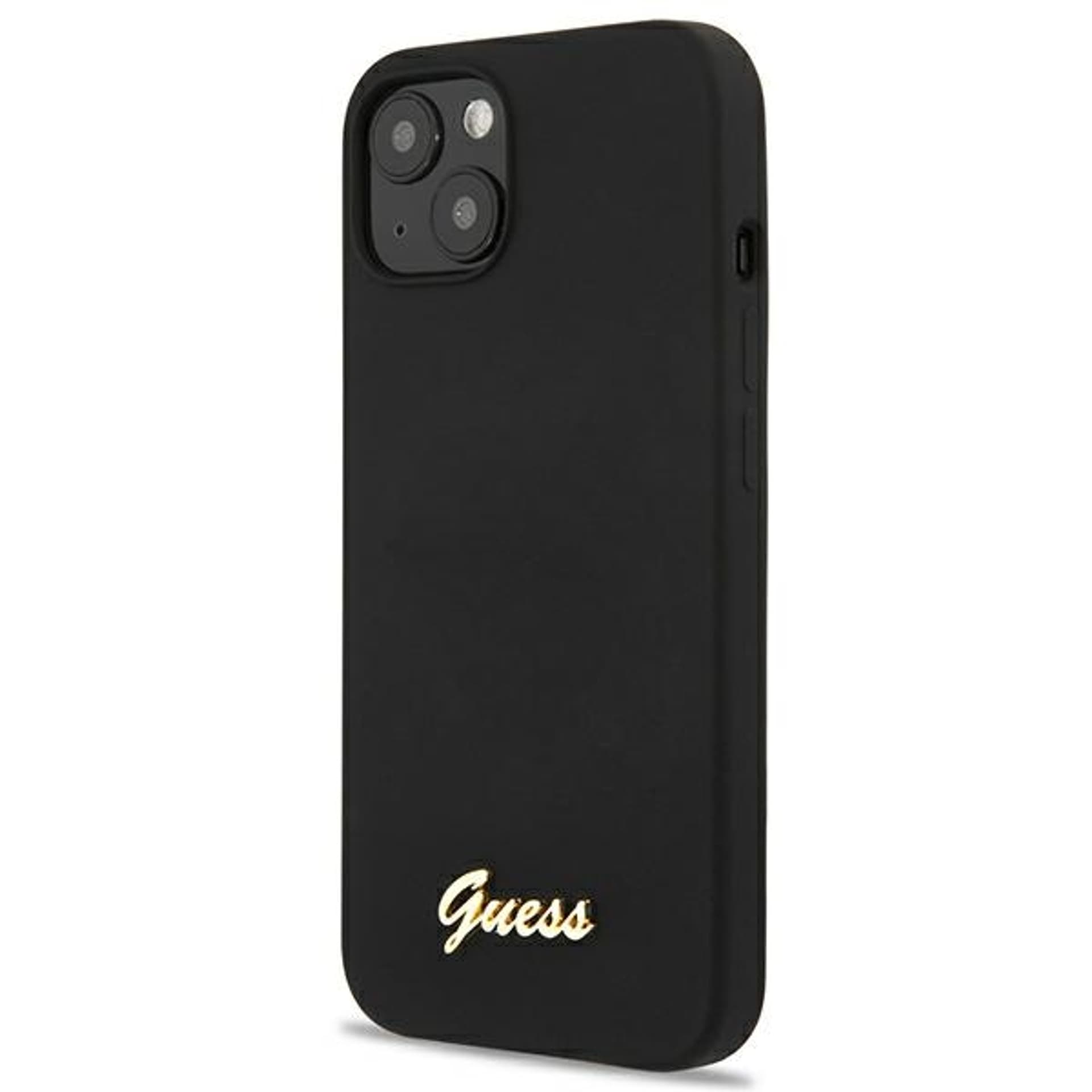 

Guess GUHMP13MLSLMGBK iPhone 13 6,1" black/czarny hardcase Silicone Script Gold Logo Magsafe
