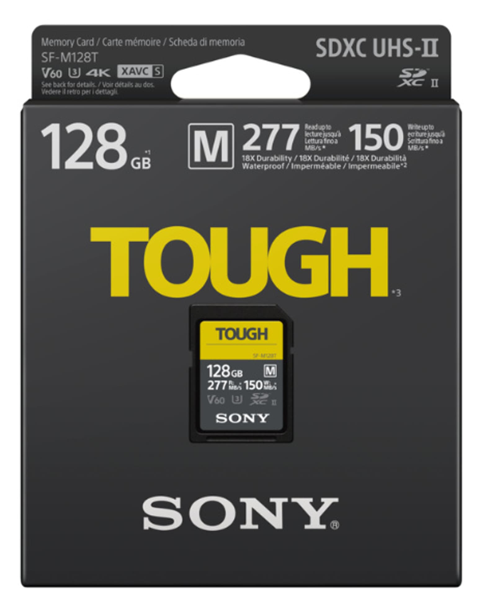 

Sony Tough Memory Card UHS-II 128 GB, SDXC, pamięć flash klasy 10
