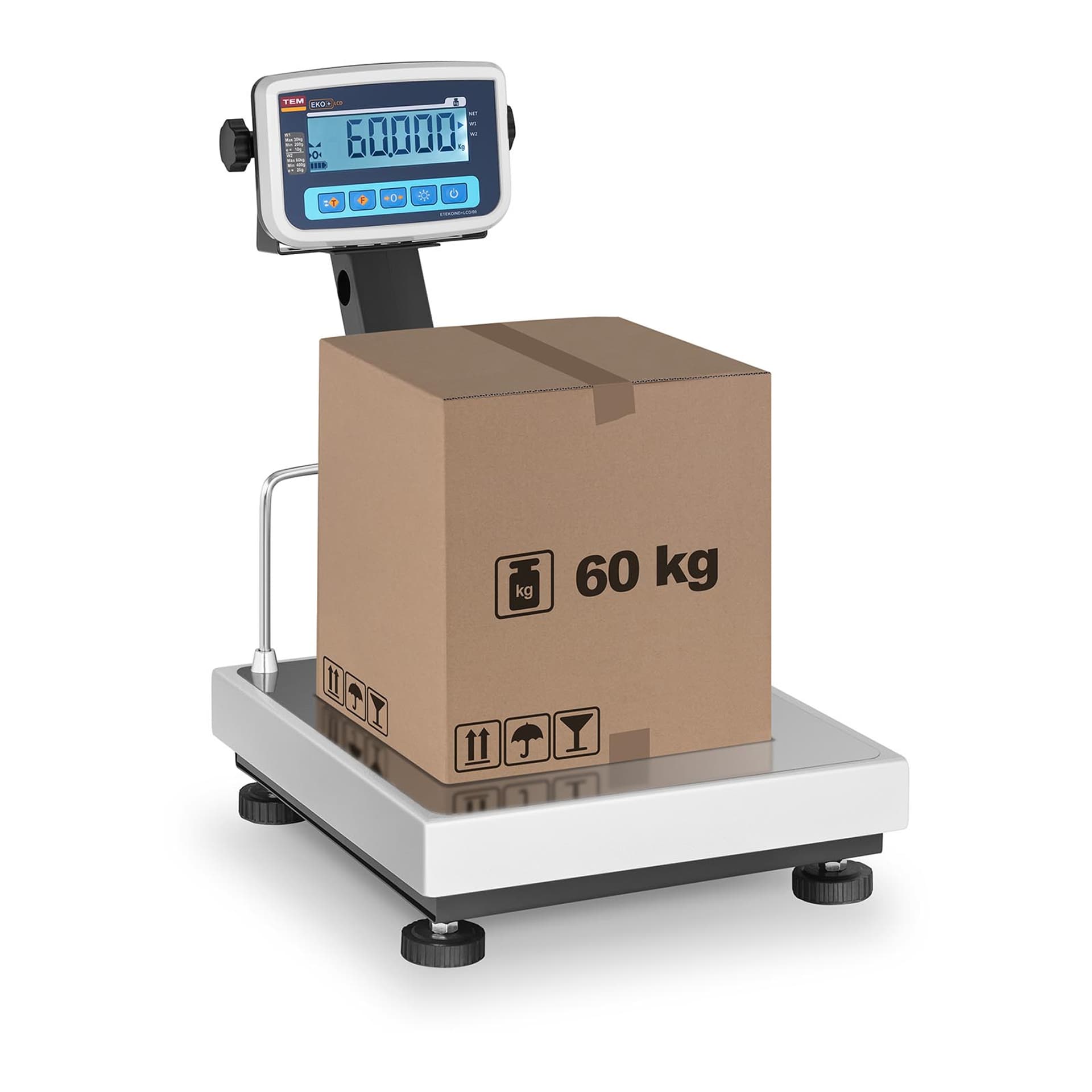 

Waga platformowa magazynowa zalegalizowana BEKO+ TEM RS232 60kg / 20g