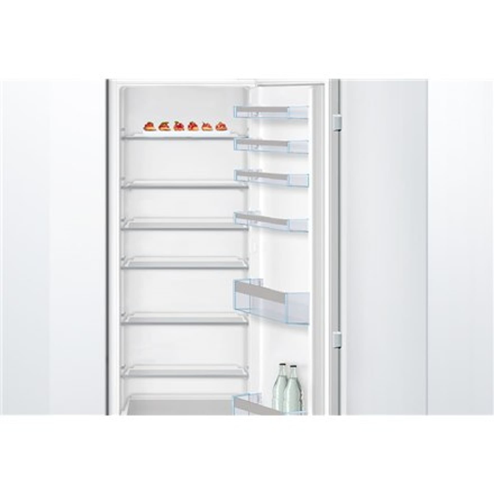 

Bosch Serie 4 Lodówka KIR81VFF0 Klasa efektywności energetycznej F, Do zabudowy, Spiżarnia, Wysokość 177,5 cm, Pojemność netto l