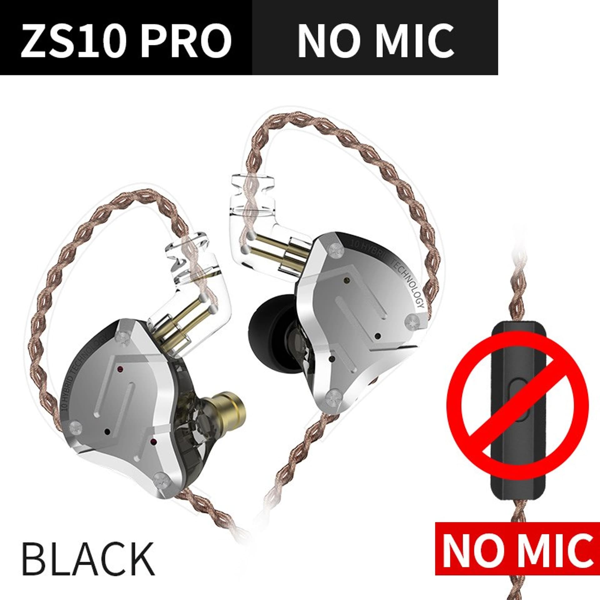 

KZ ACOUSTICS SŁUCHAWKI DOKANAŁOWE CZARNE ZS10 PRO BLACK