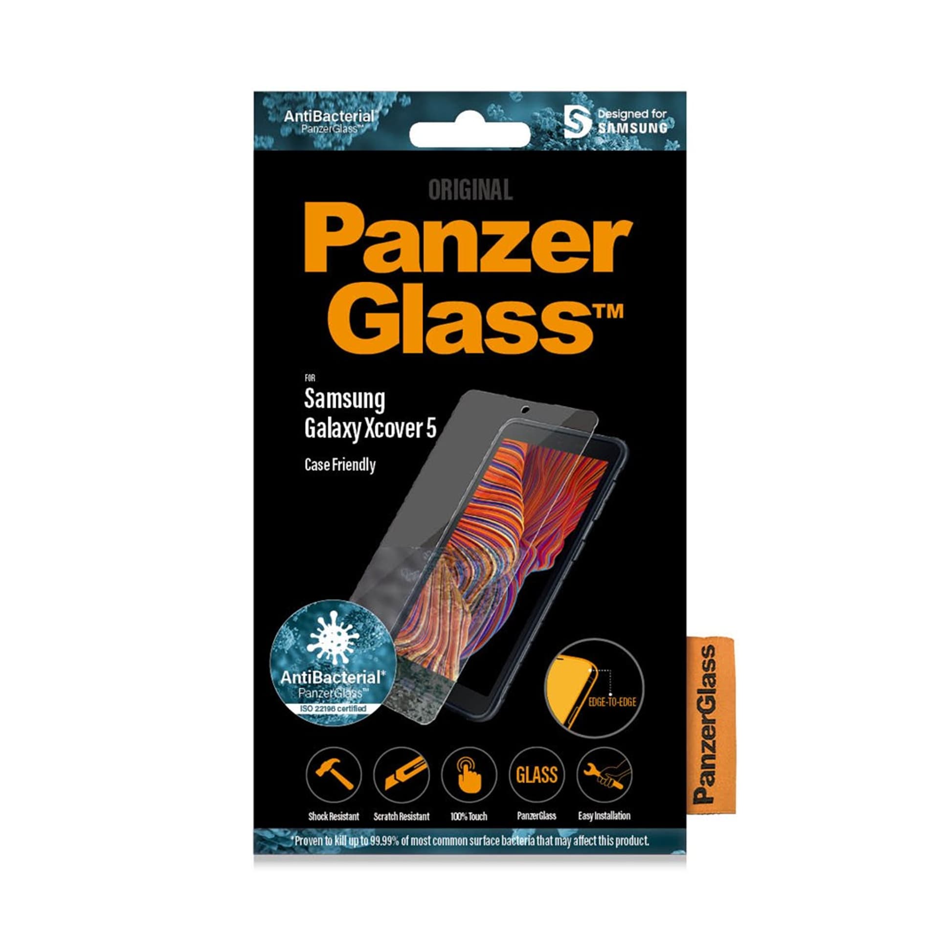 

PANZERGLASS SZKŁO HARTOWANE SAMSUNG GALAXY XCOVER 5 DO ETUI ANTYBAKTERYJNE 7267