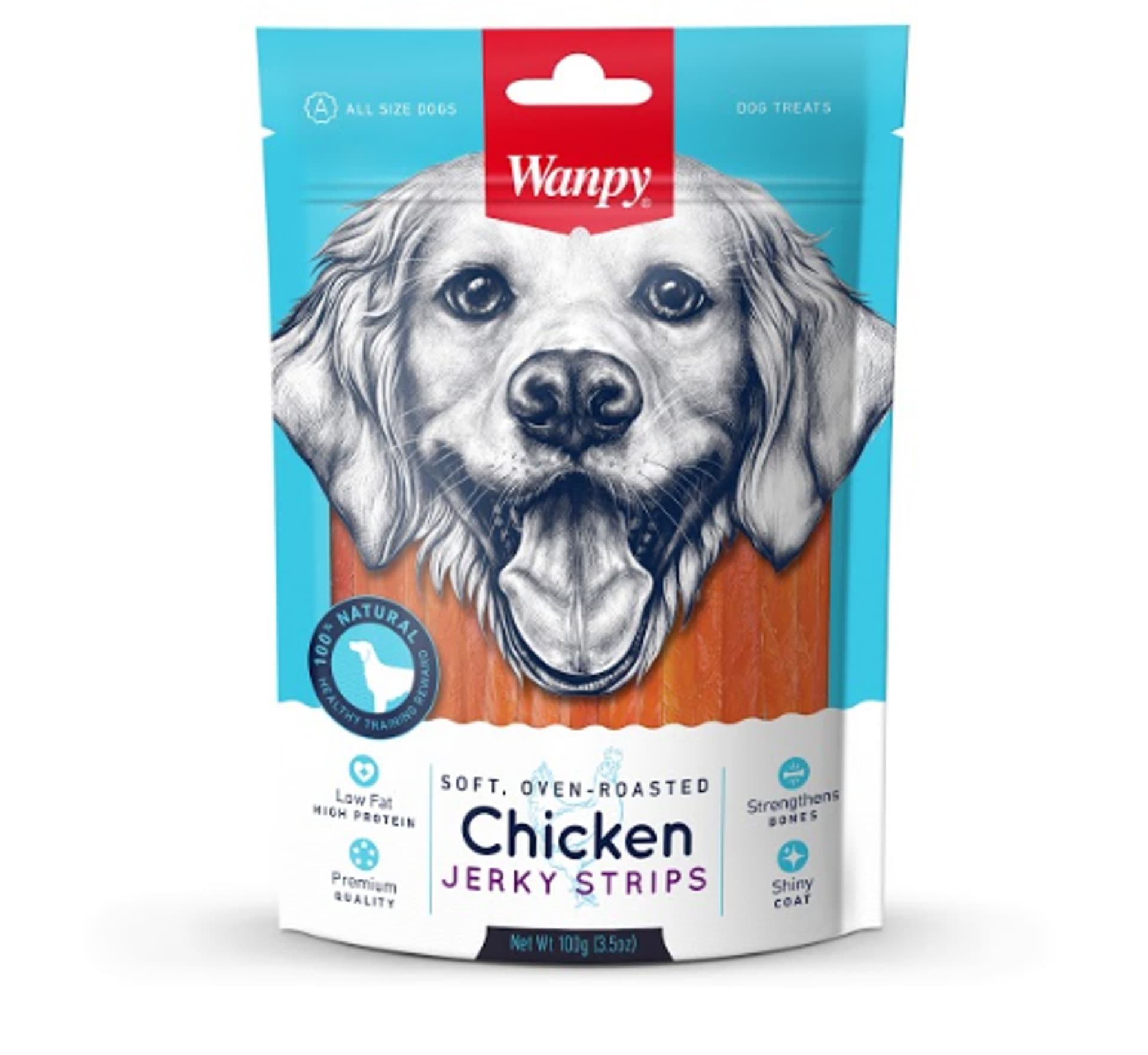 

WANPY CHICKEN JERKY STRIPS 100g