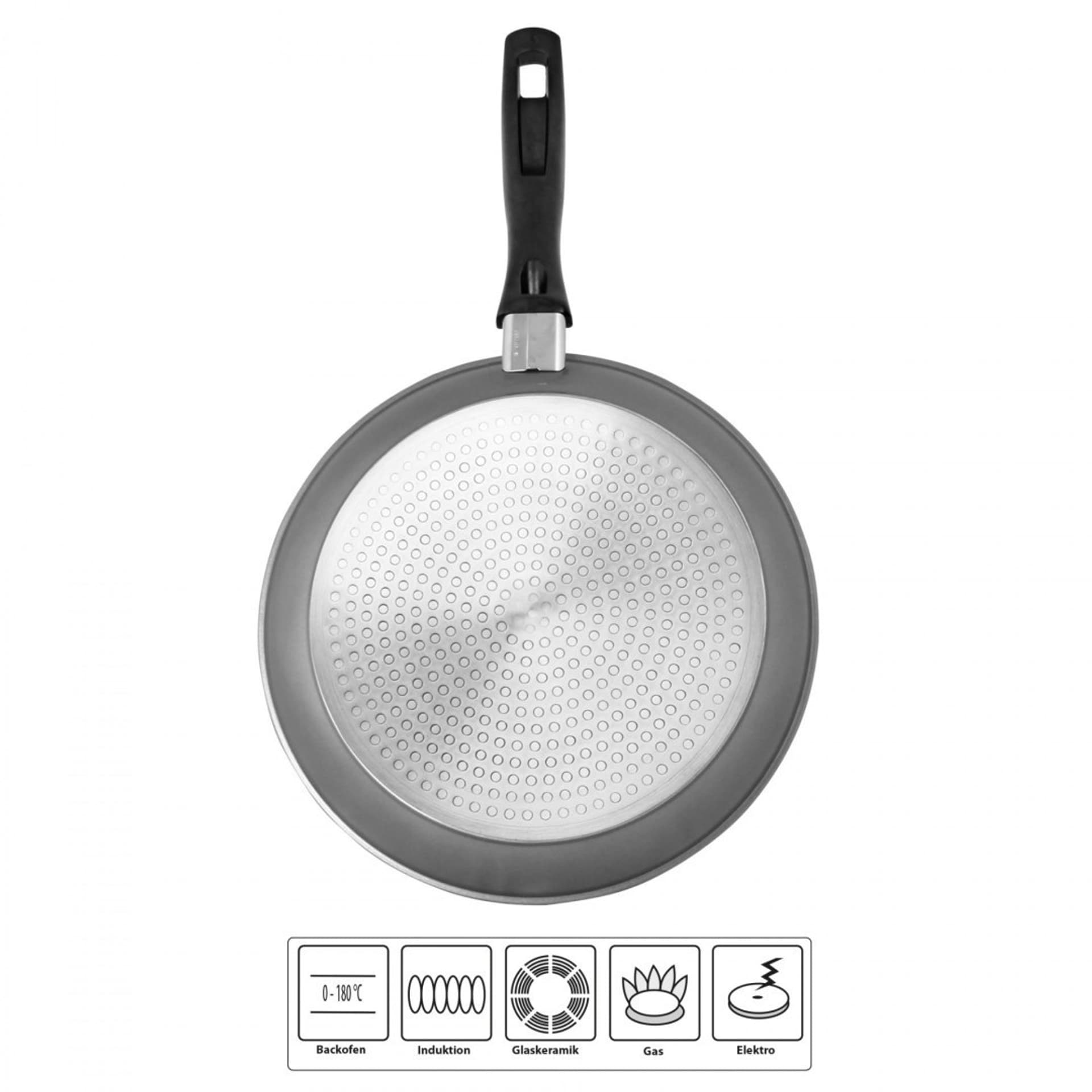 

Stoneline Pan 6587 Frying, Diameter 28 cm, Suitable for induction hob, Fixed handle, Anthracite