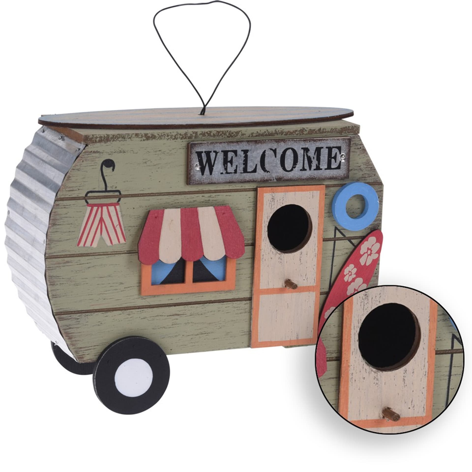 

Domek dla ptaków "Welcome" w stylu retro