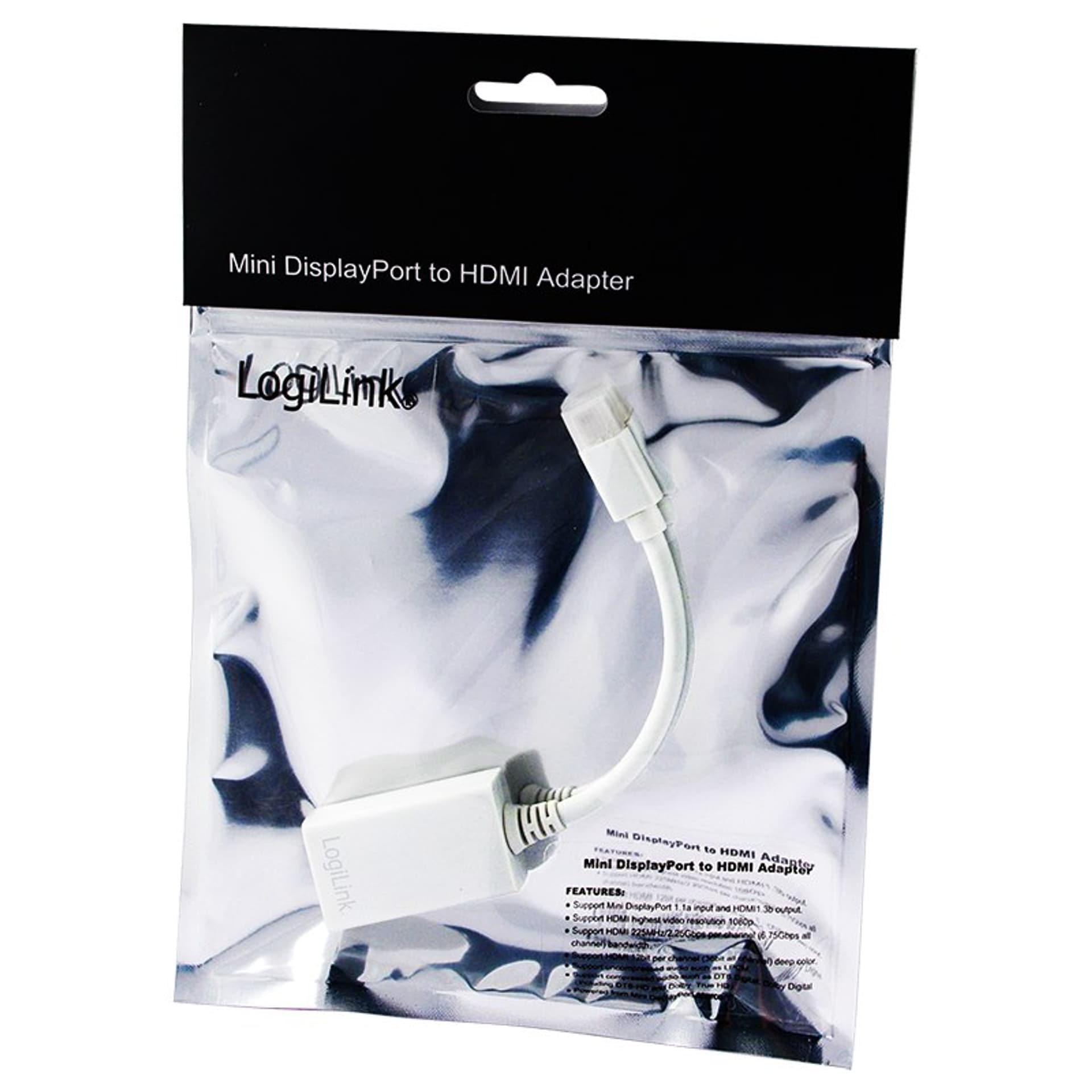 

Logilink Adapter Mini DisplayPort do HDMI z Audio: HDMI A, Mini DisplayPort