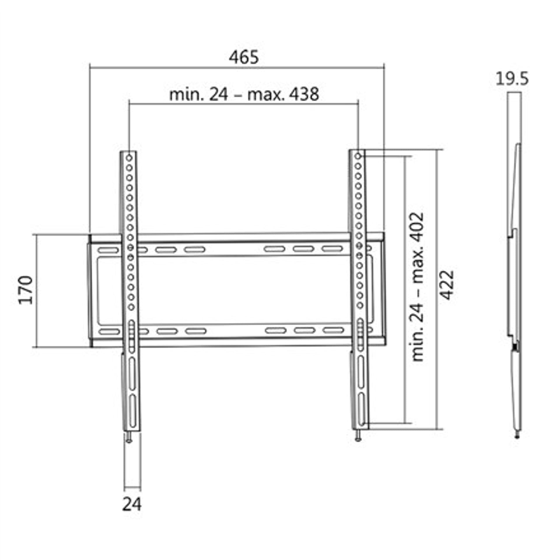 

Logilink BP0009 TV Wall mount, 32-55", fix, 19,5mm