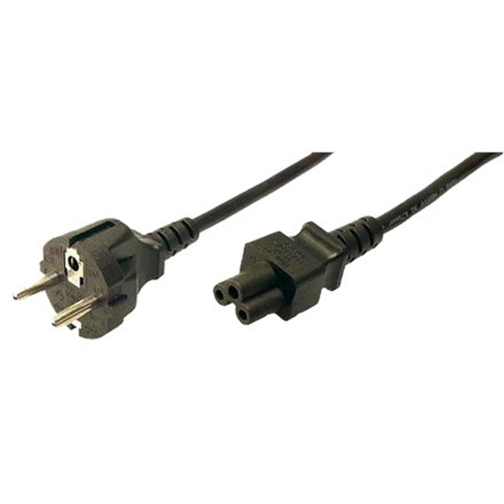 

LogiLink® Kabel zasilający, wtyczka bezpieczeństwa męska do IEC C5 żeńska, 1,80 m, czarny ACC 1,8 m