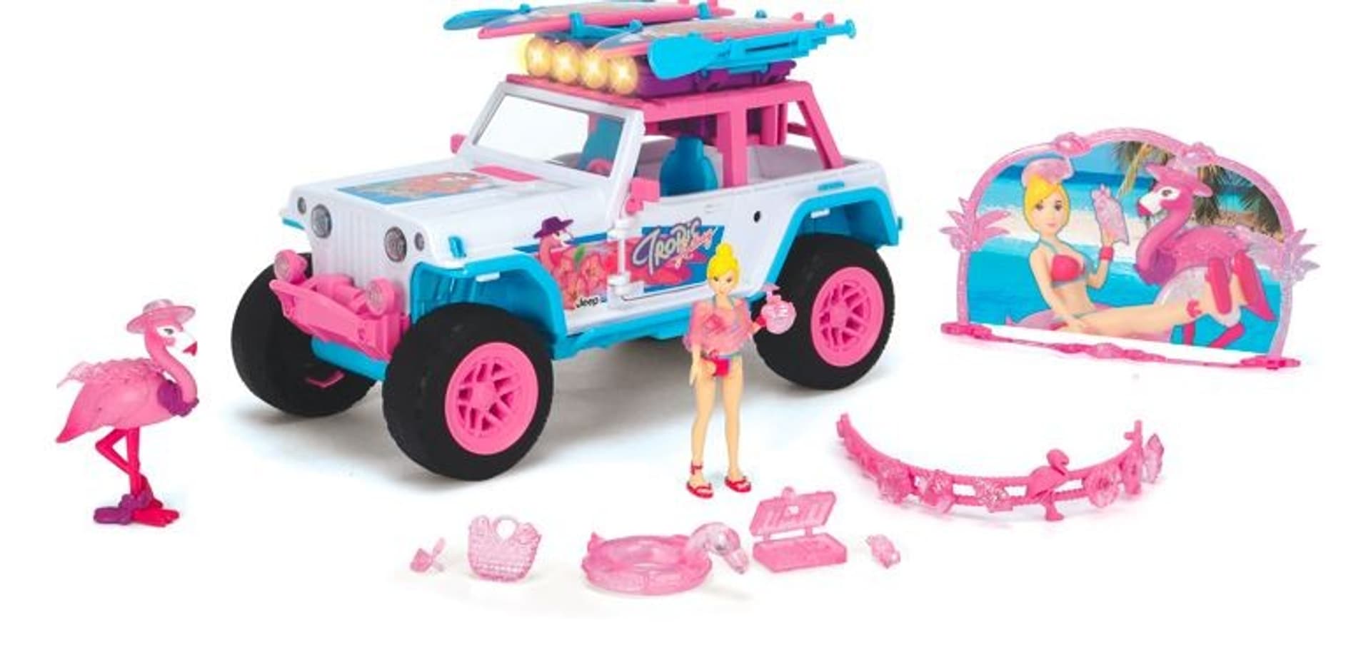 

Pojazd Playlife Pink Drive Flamingo Jeep 22 cm