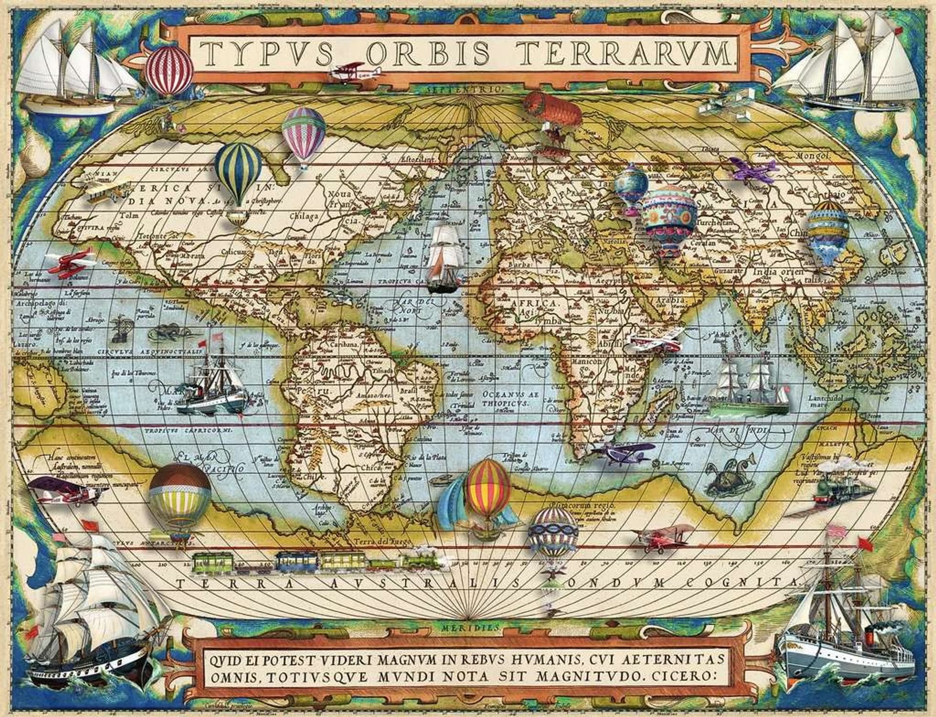 

Puzzle 2000 elementów Dokoła świata