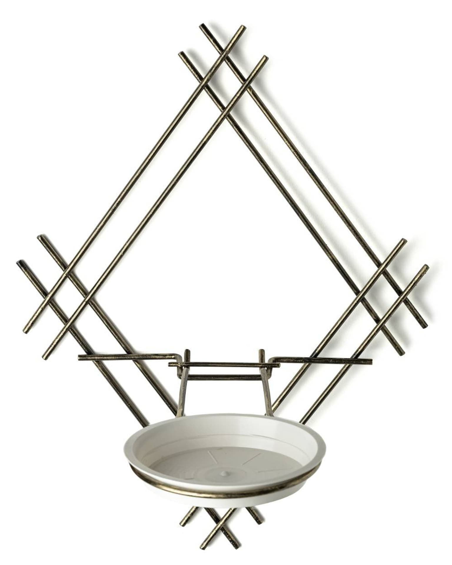 

Kwietnik ścienny metalowy złoty LOFT 41 cm