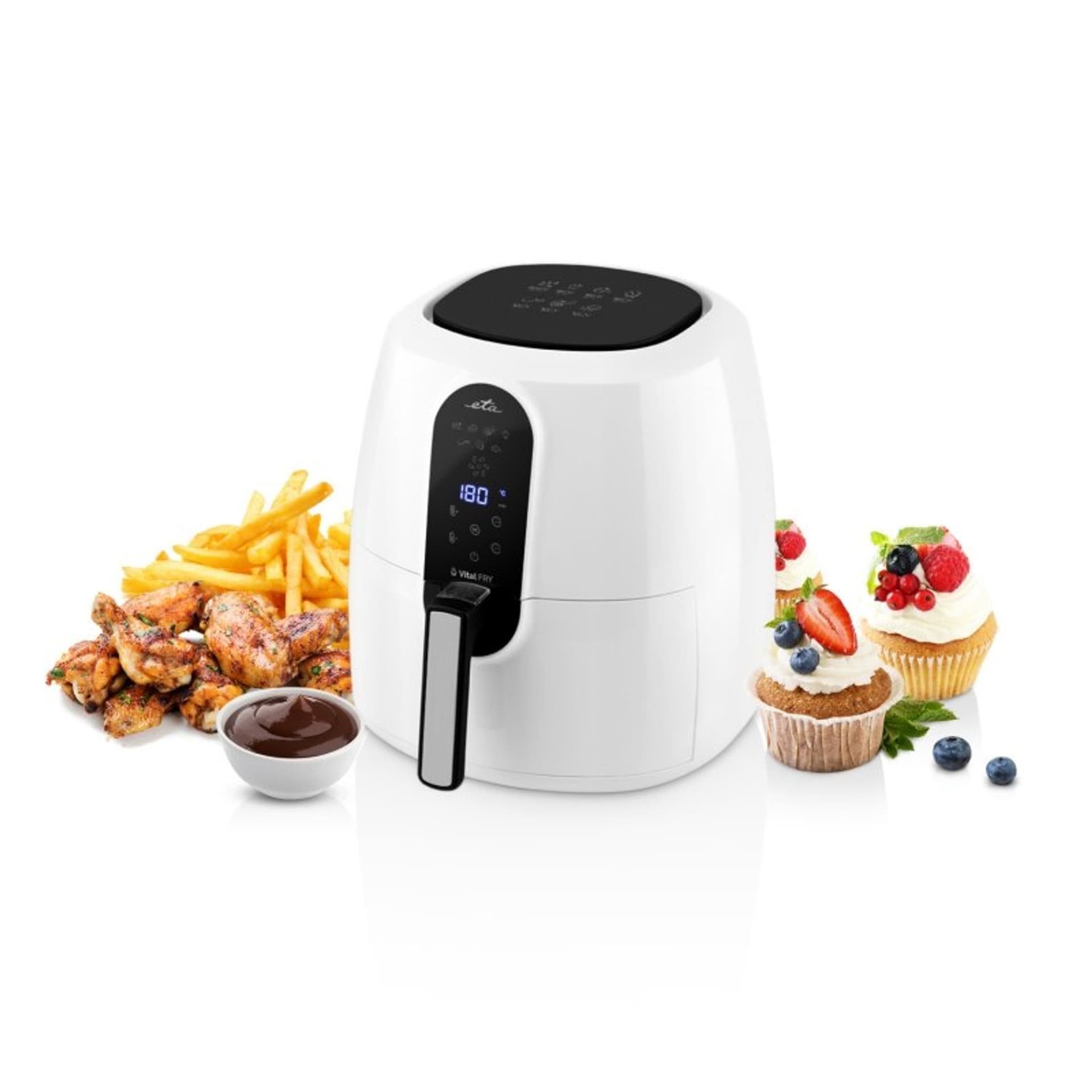 

ETA Air Fryer ETA417290000 Vital Fry Power 1800 W, Capacity 5.2 L, Hot air technology, Black/White
