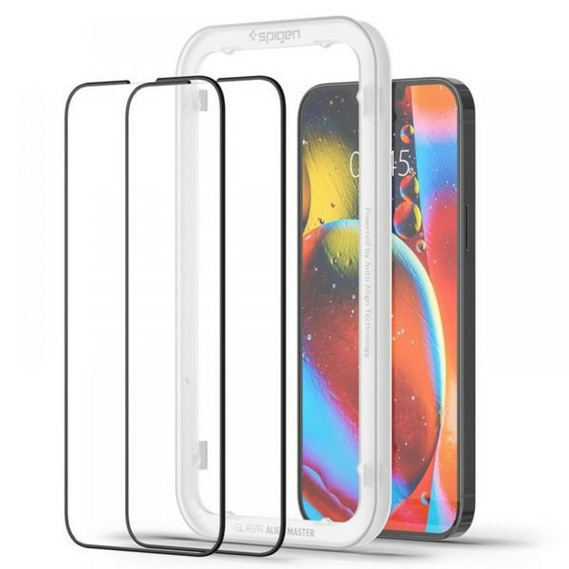 

Spigen Alm Glass FC iPhone 13/13 Pro 2 szt. szkło hartowane czarna ramka AGL03387