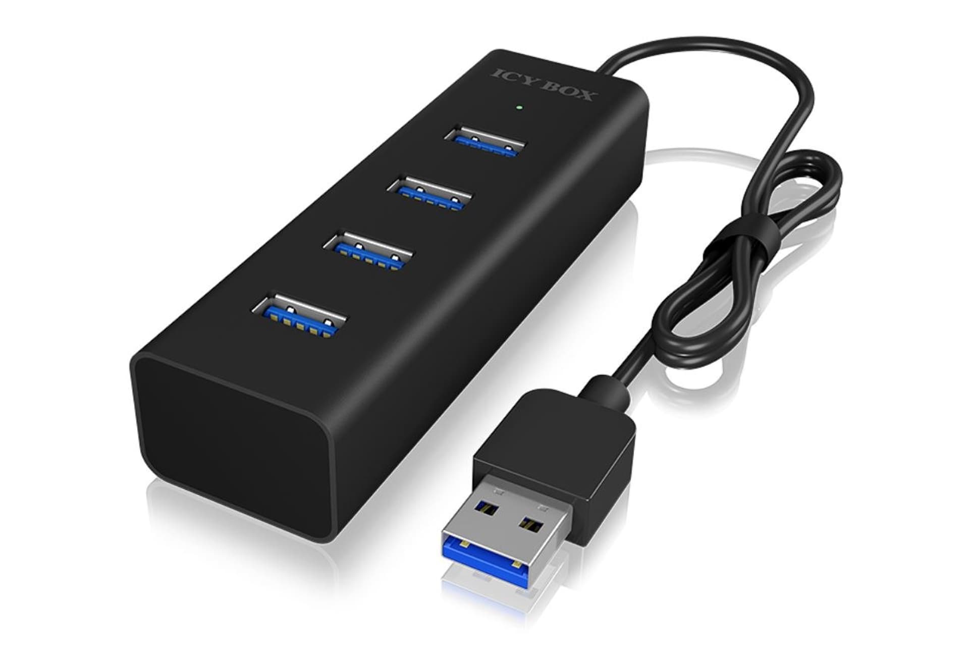 

Raidsonic 4 port USB 3.0 hub IB-HUB1409-U3 Black