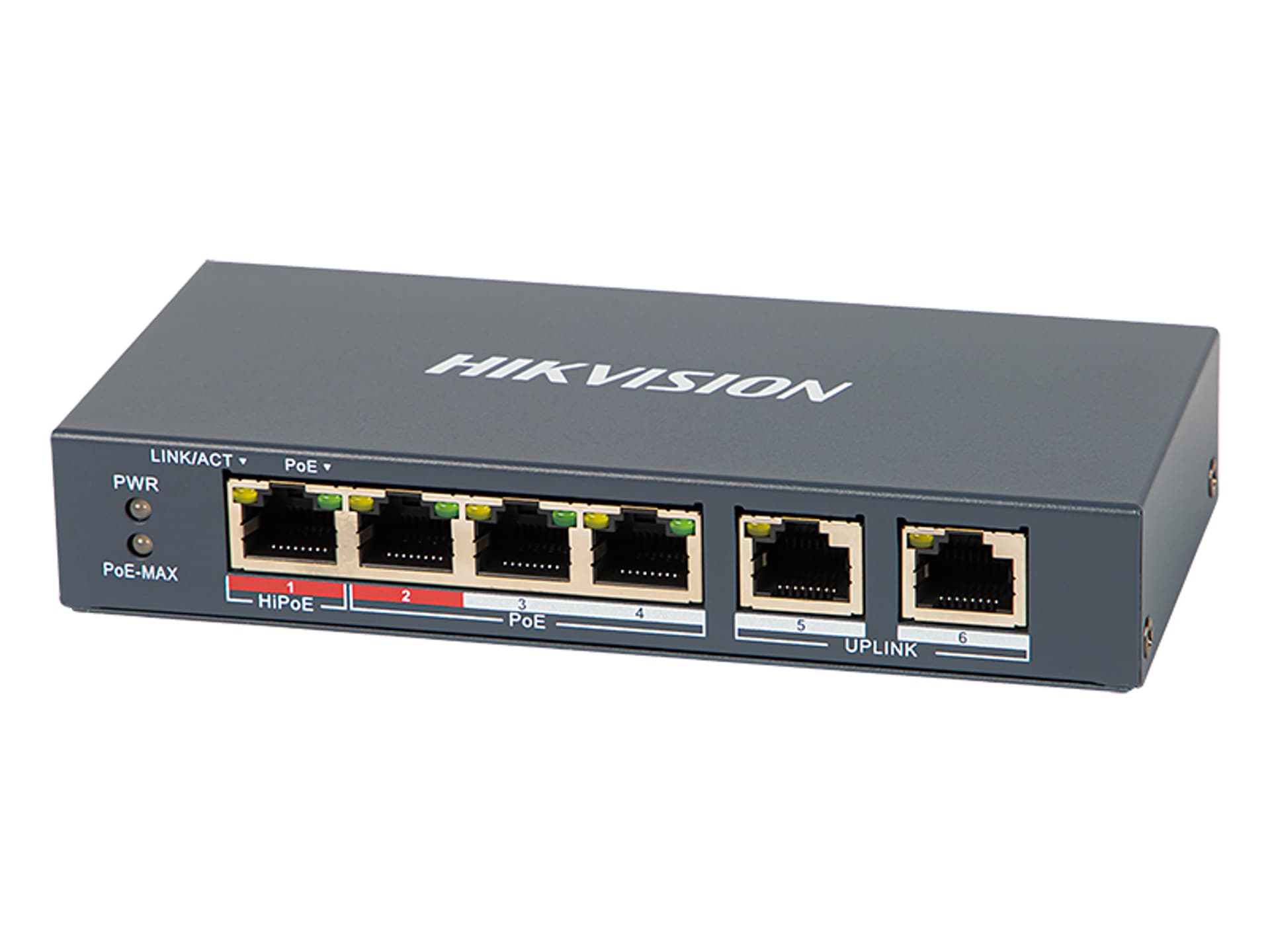

Hikvision DS-3E0106HP Unmanaged, Desktop, 10/100 Mbps (RJ-45) ports quantity 6