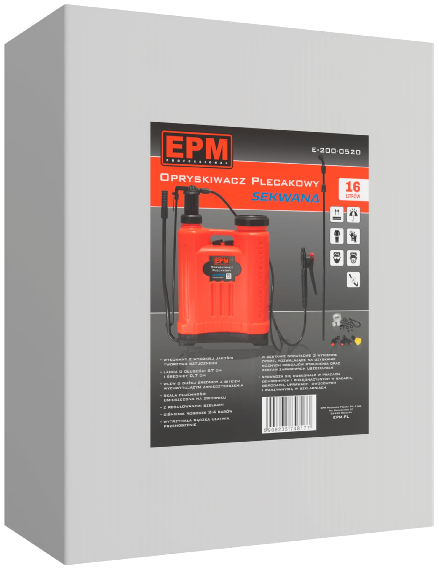 

OPRYSKIWACZ PLECAKOWY SEKWANA 16L