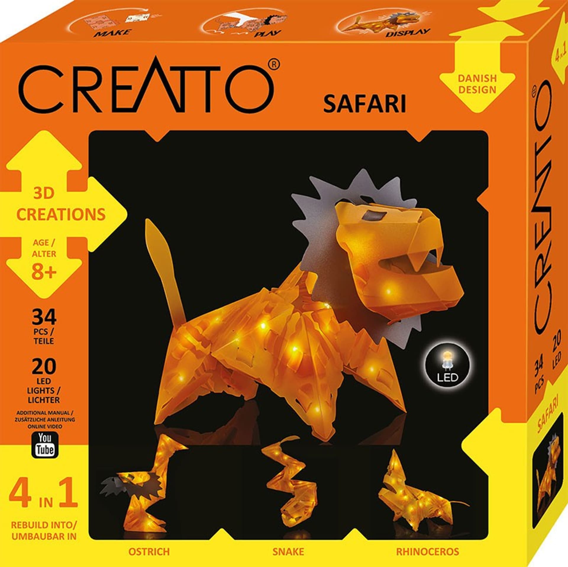 

Zestawy Kreatywny- Creatto Świecący Lew