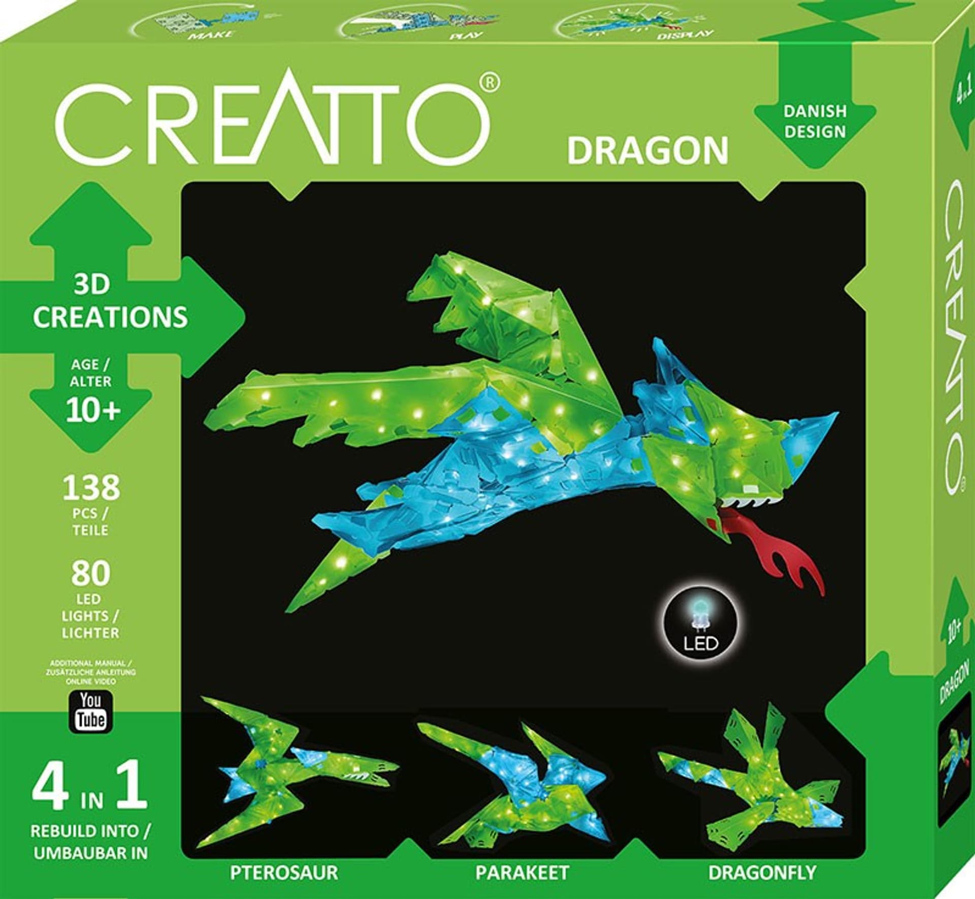 

Zestawy Kreatywny- Creatto Świecący Smok
