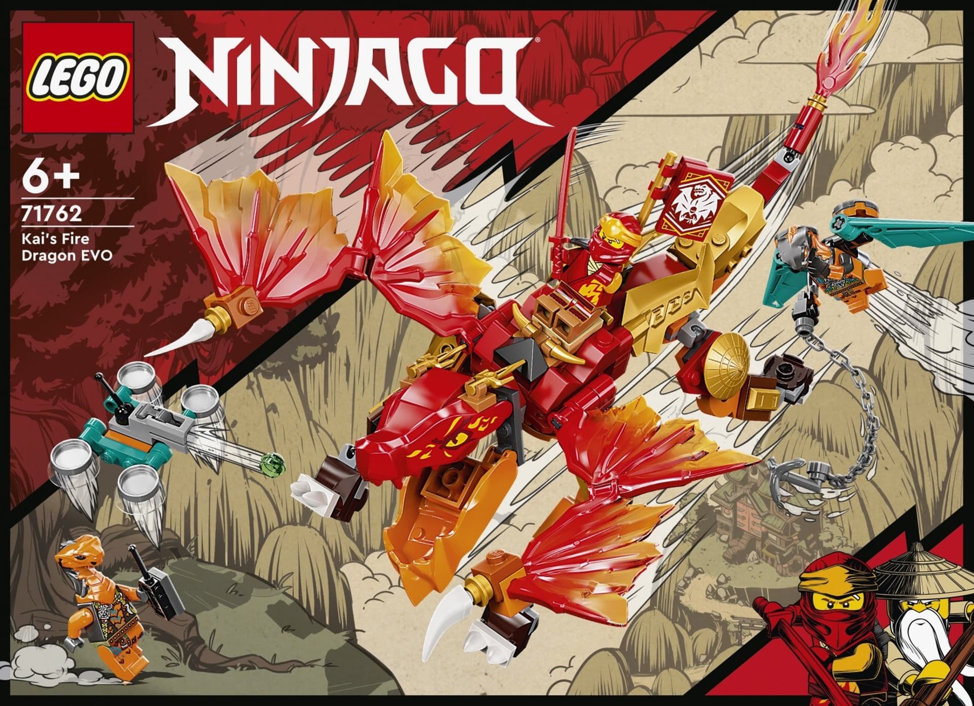 

Klocki Ninjago 71762 Smok ognia Kaia EVO