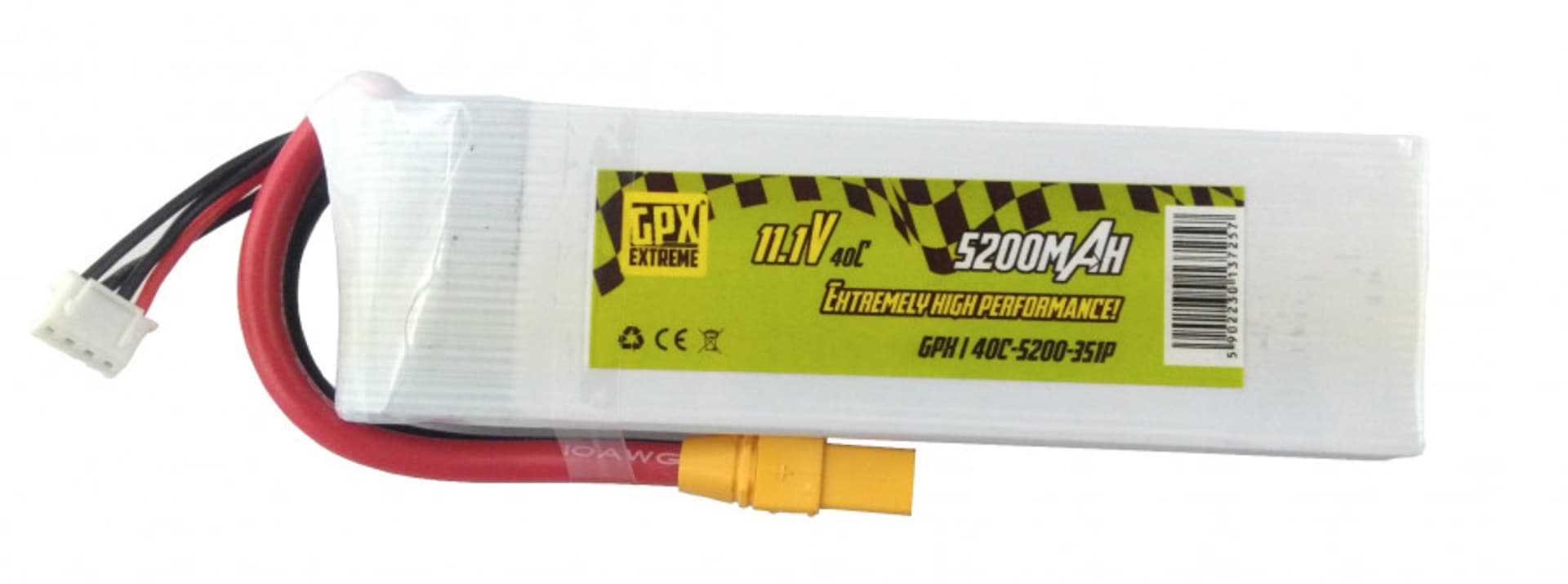 

5200mAh 11.1V 40C GPX Extreme