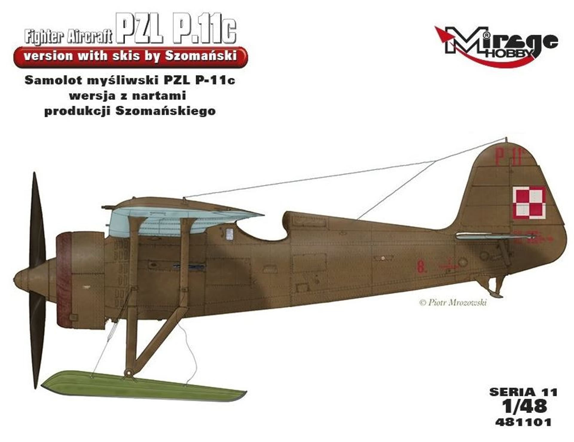 

PZL P.11c wersja z nartami