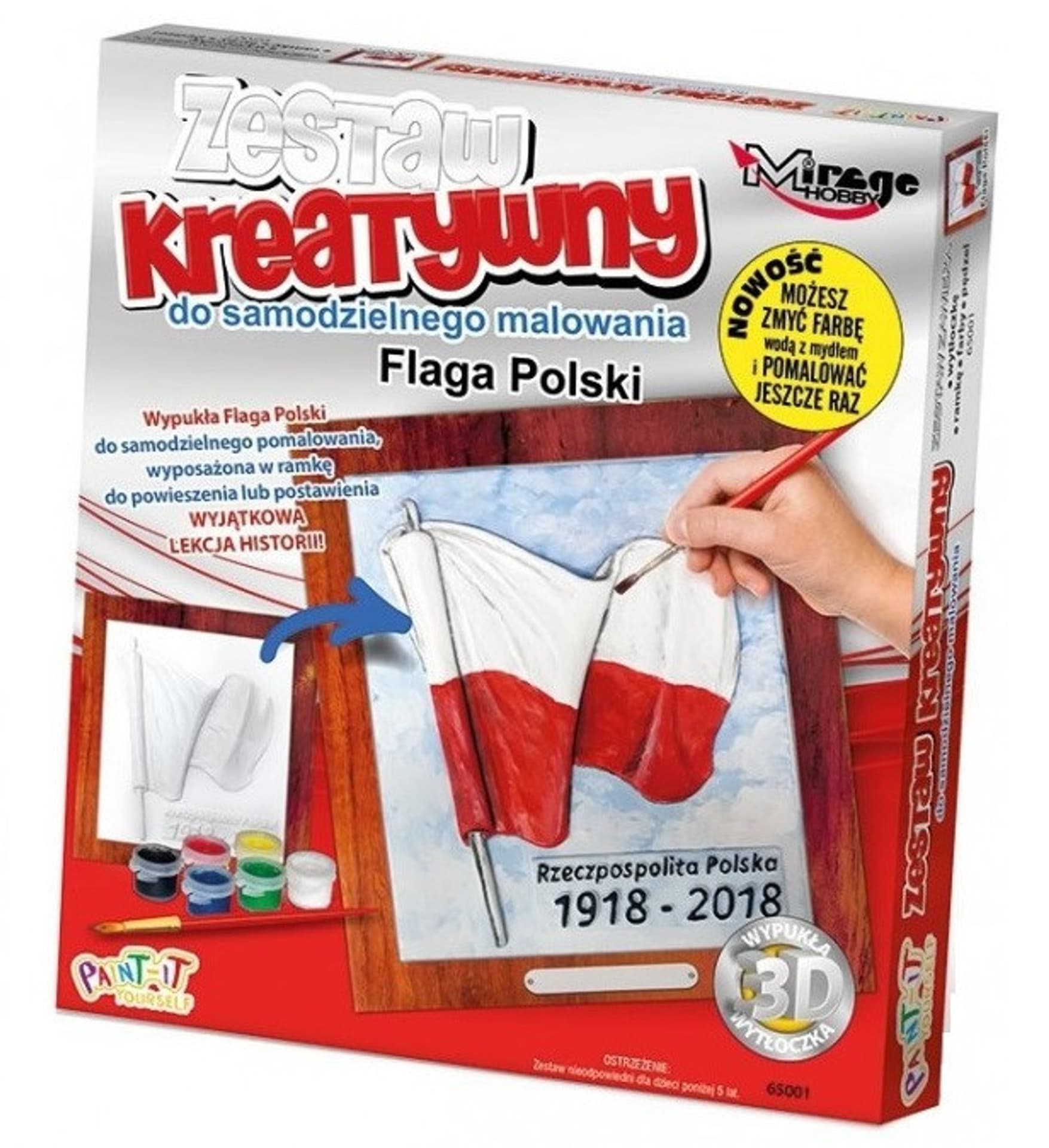 

POLSKA - Wypukła Malowanka Seria POLSKA - FLAGA POLSKI