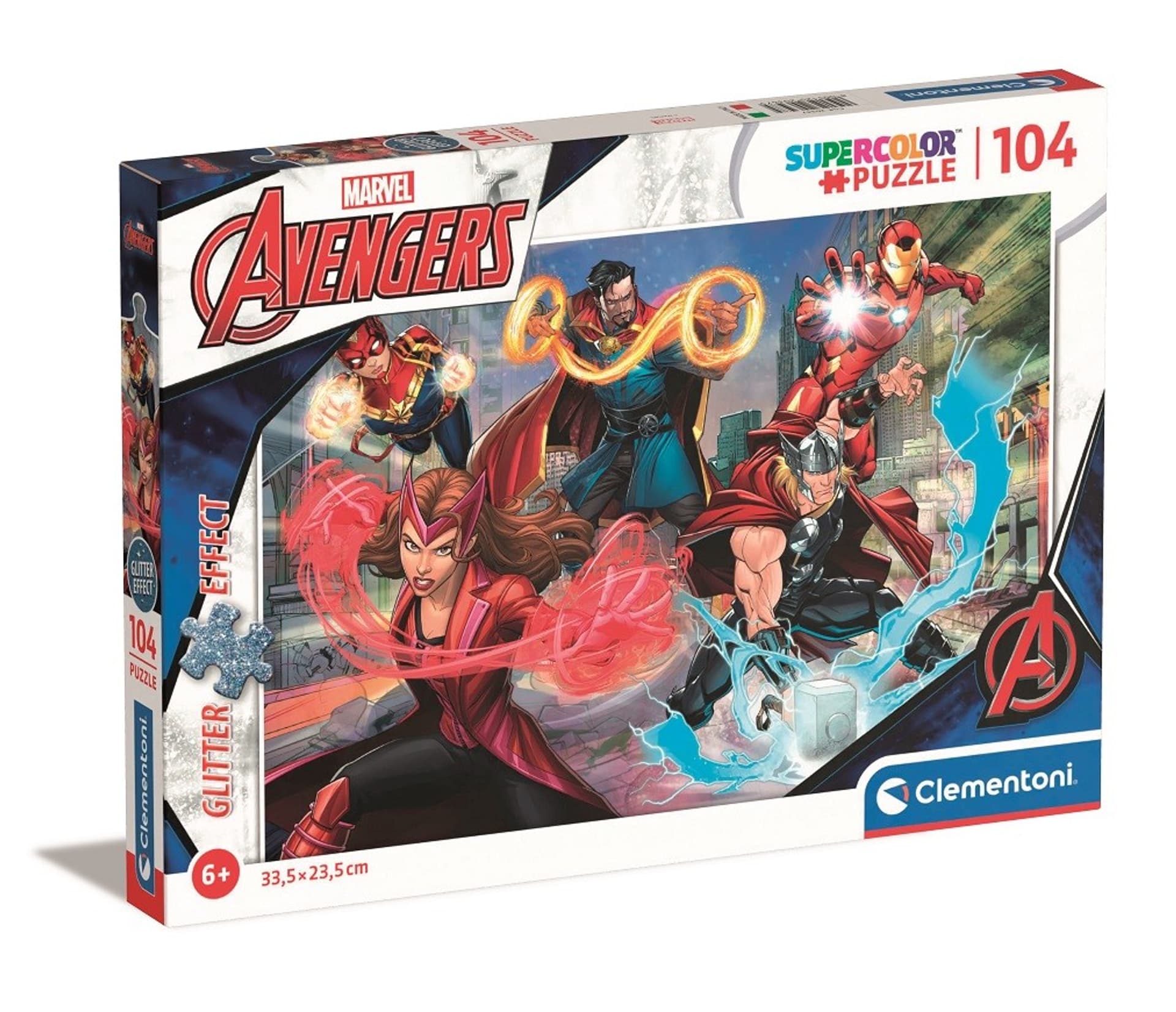 

Puzzle z brokatem 104 elementy The Avengers
